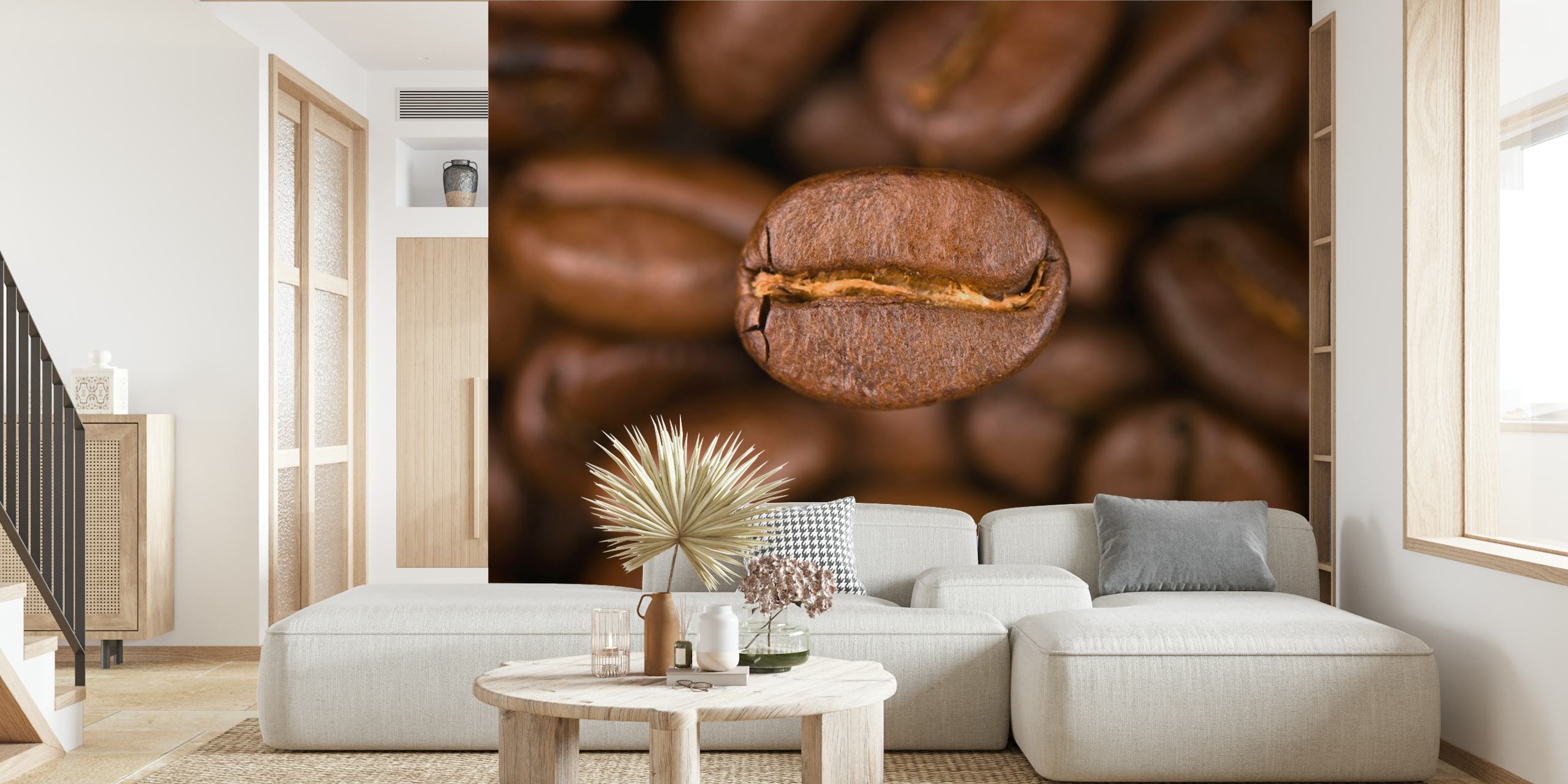 Wallpaper featuring roasted coffee beans