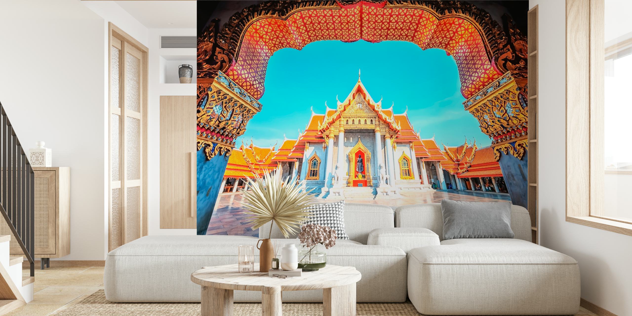 Marble Temple wallpaper design in a room