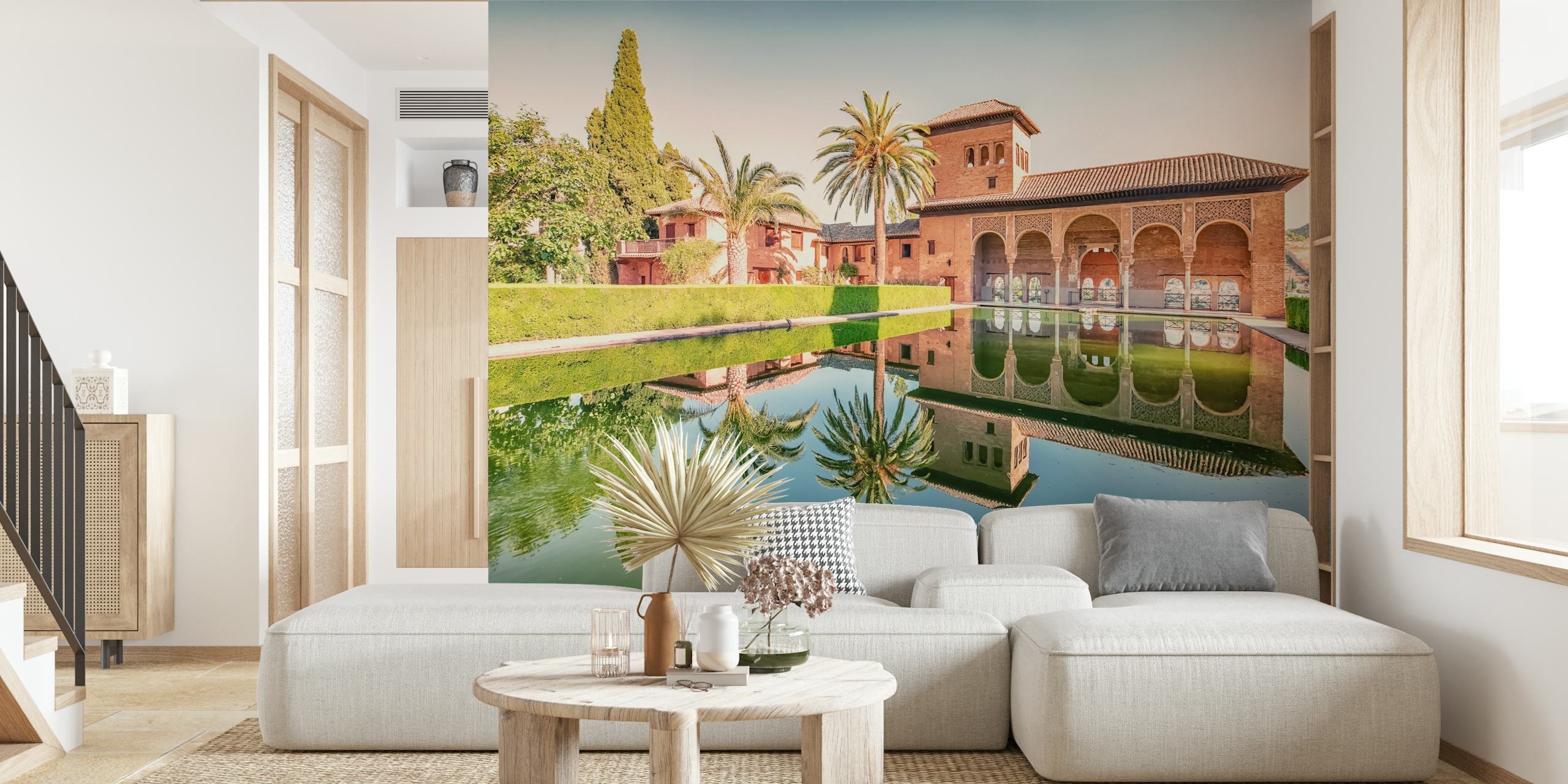 Alhambra Garden wallpaper in a room setting