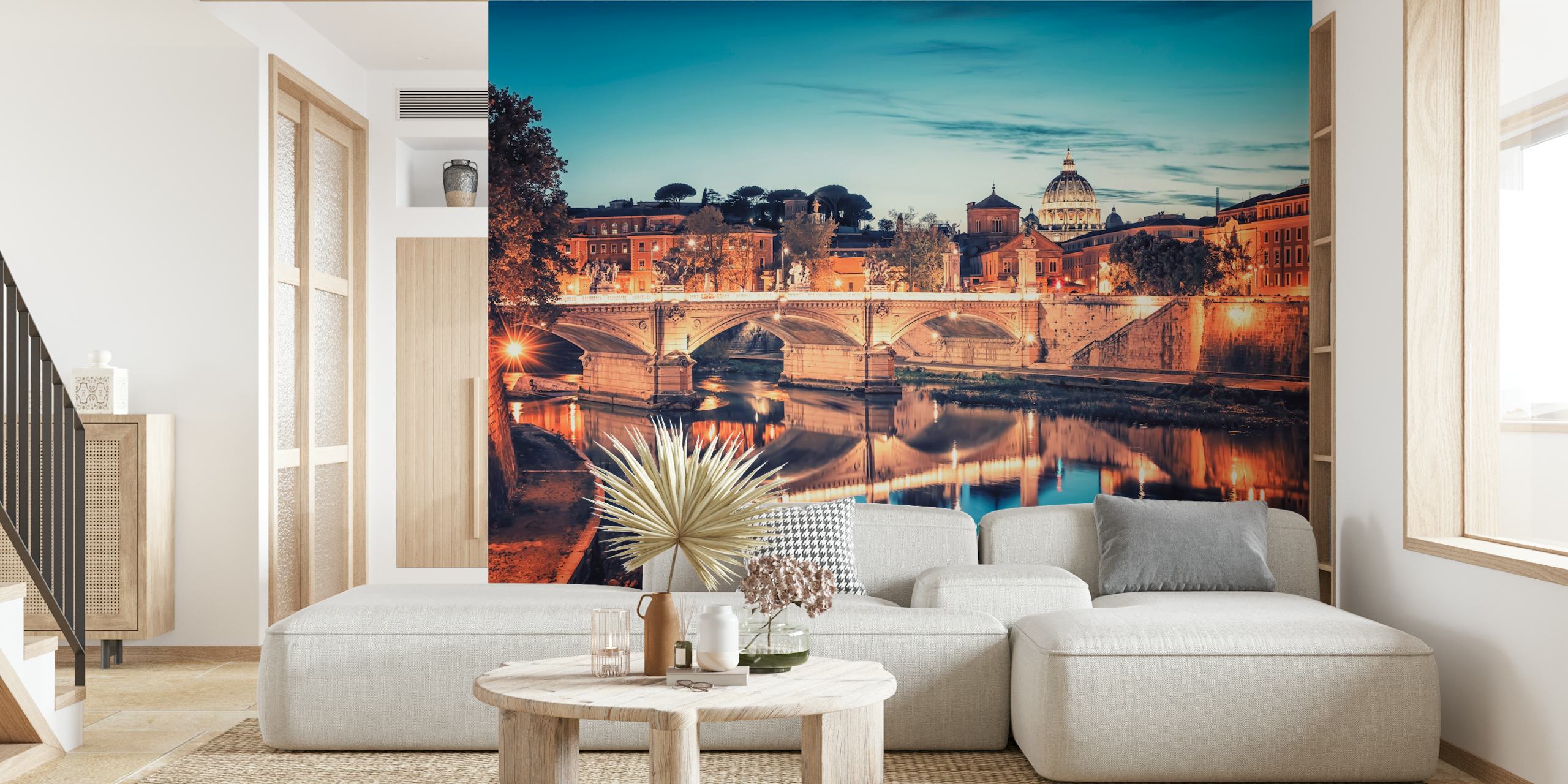 Dusk In Rome behang in een kamer
