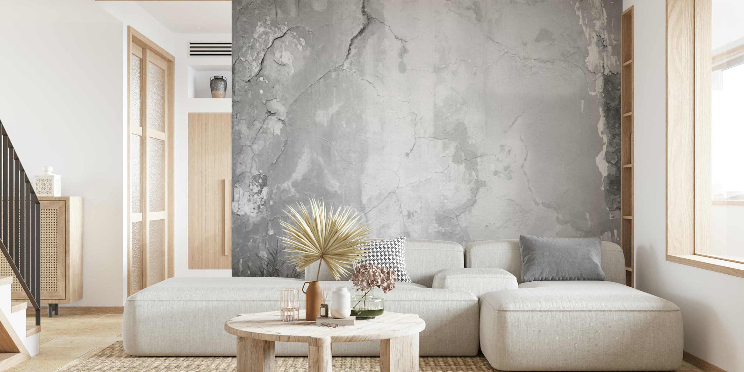Rustic Roman Wall wallpaper in a room