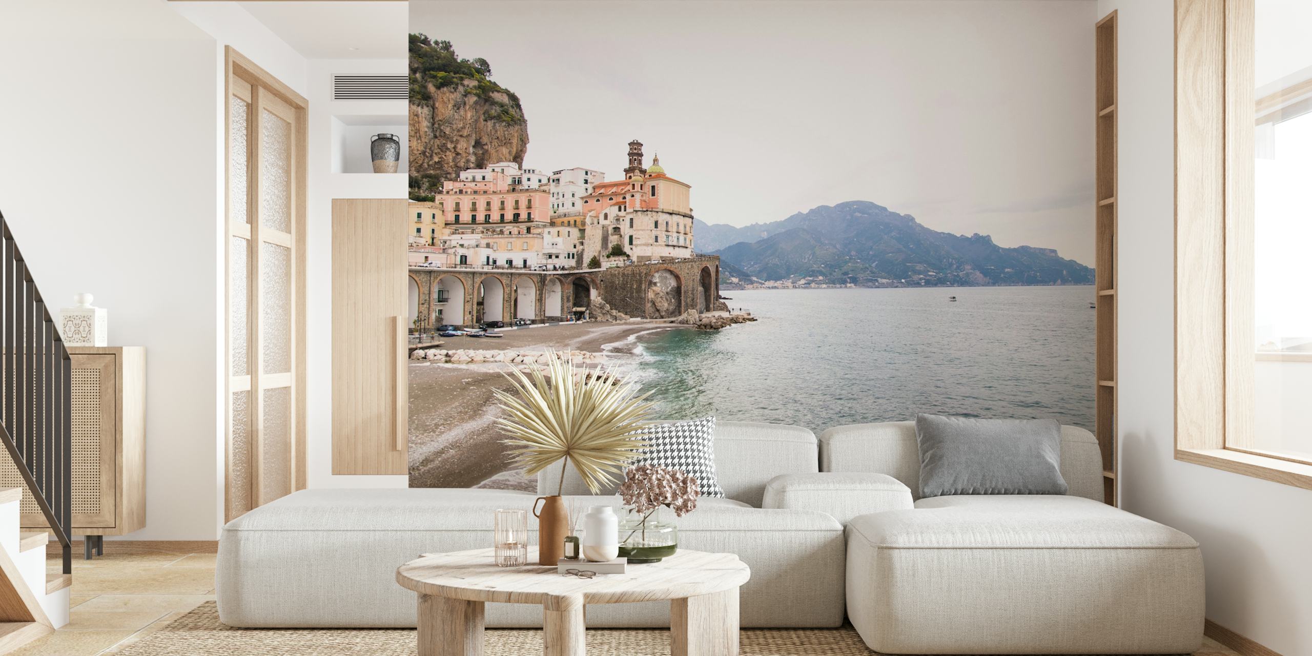 Atrani Beach Dream wallpaper in a room