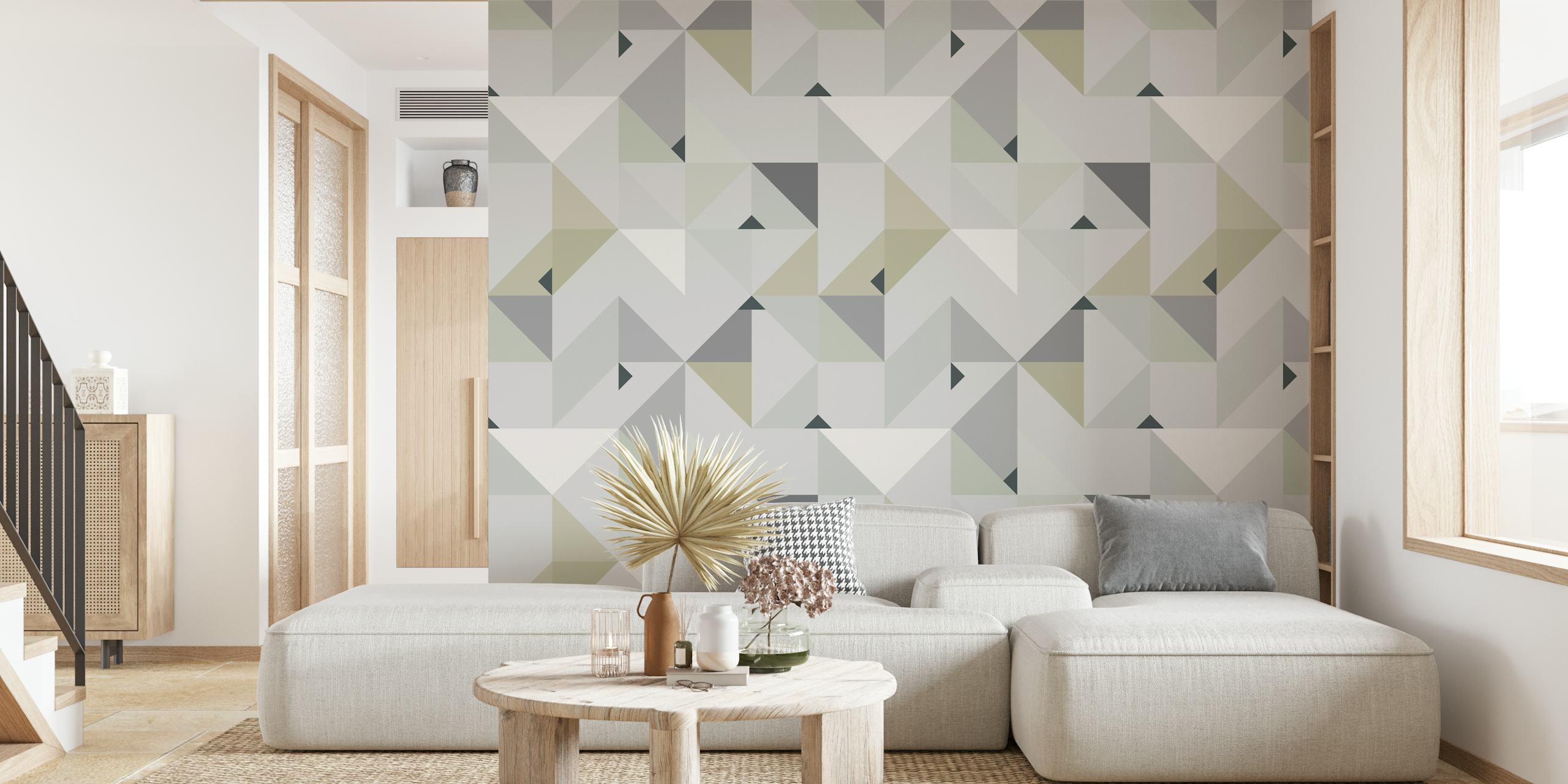 Japandi Geometric Muster Tapete