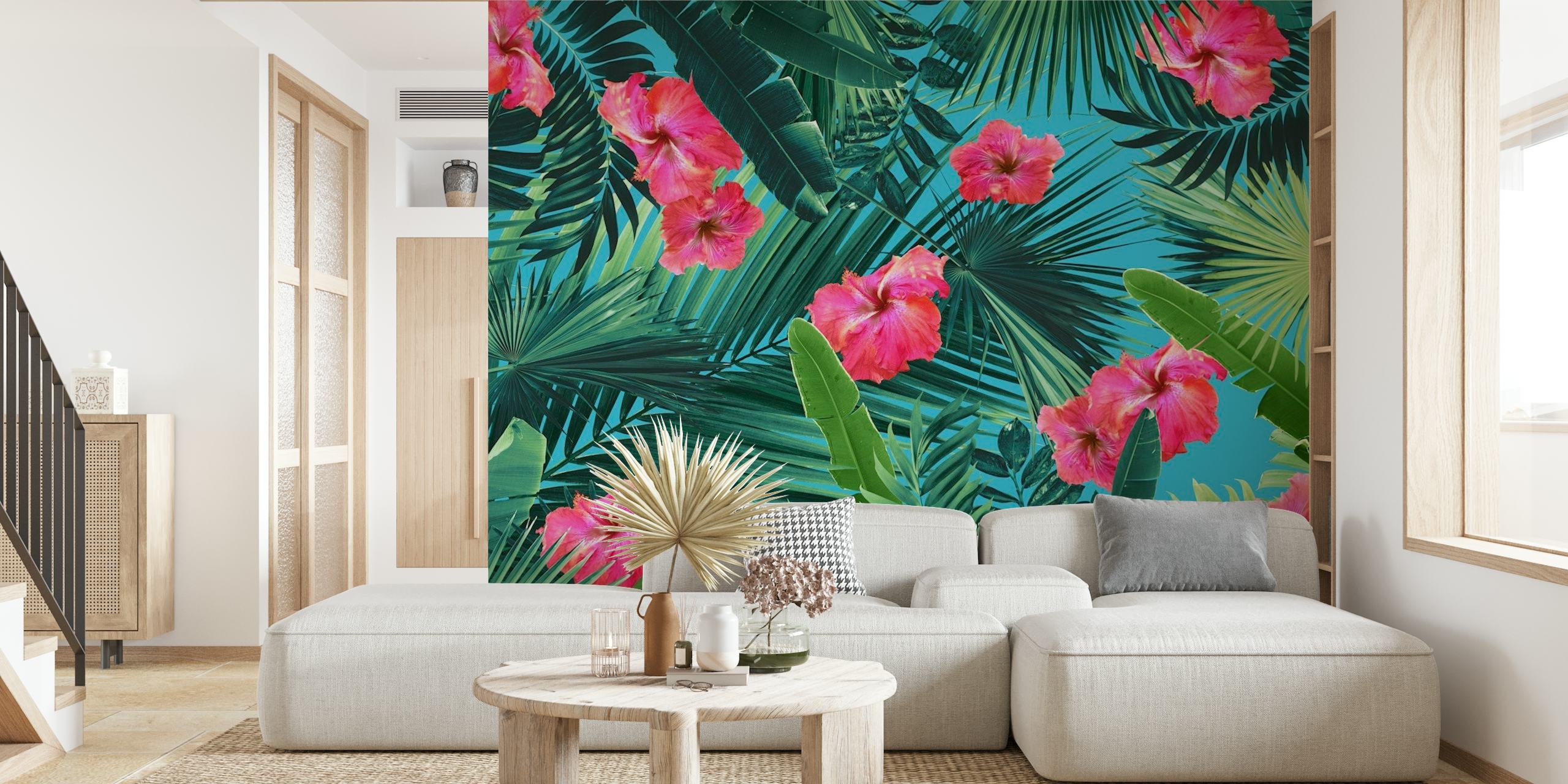 Tropical Hibiscus Flower 1a papel de parede