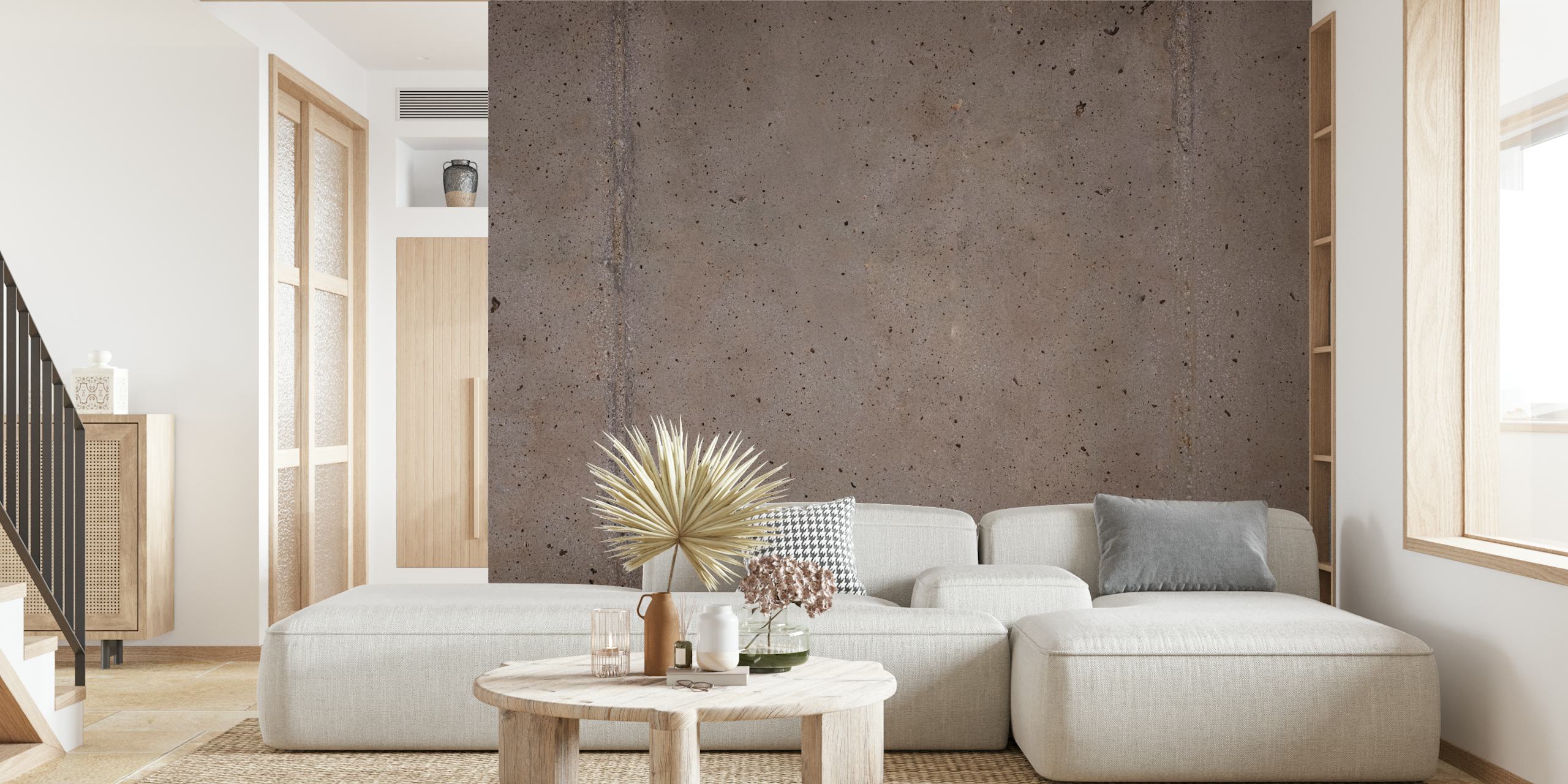 Gray textured concrete surface wallpaper