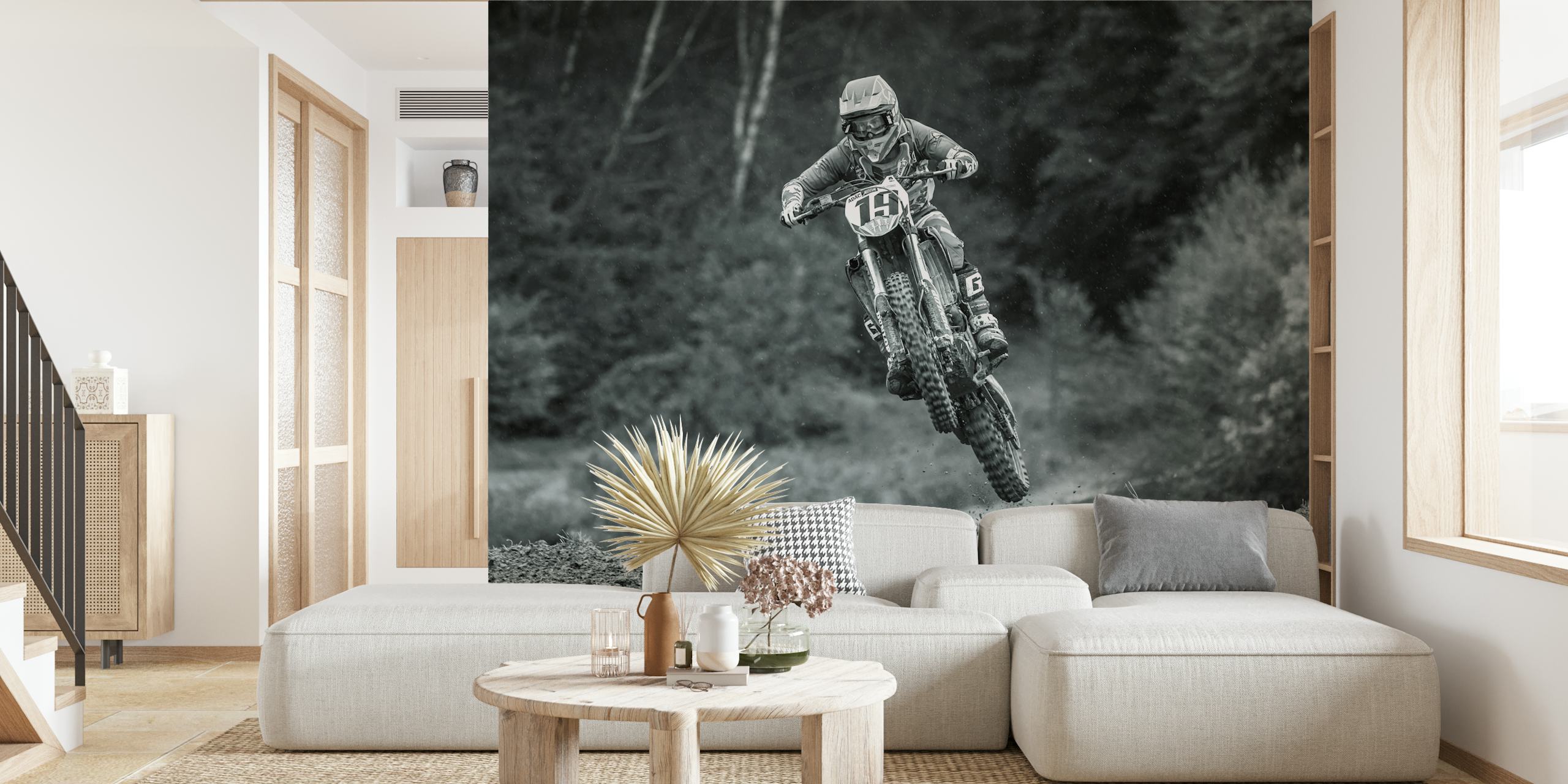 Dynamic wallpaper design in a room setting