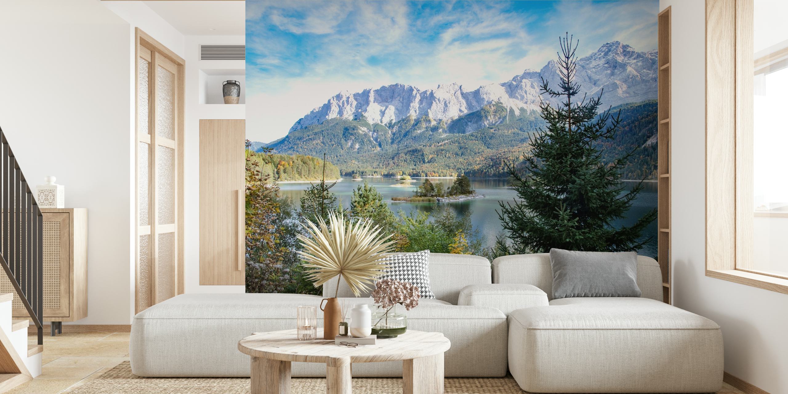 Papel pintado Mountain Lake Bliss 4 en una habitación