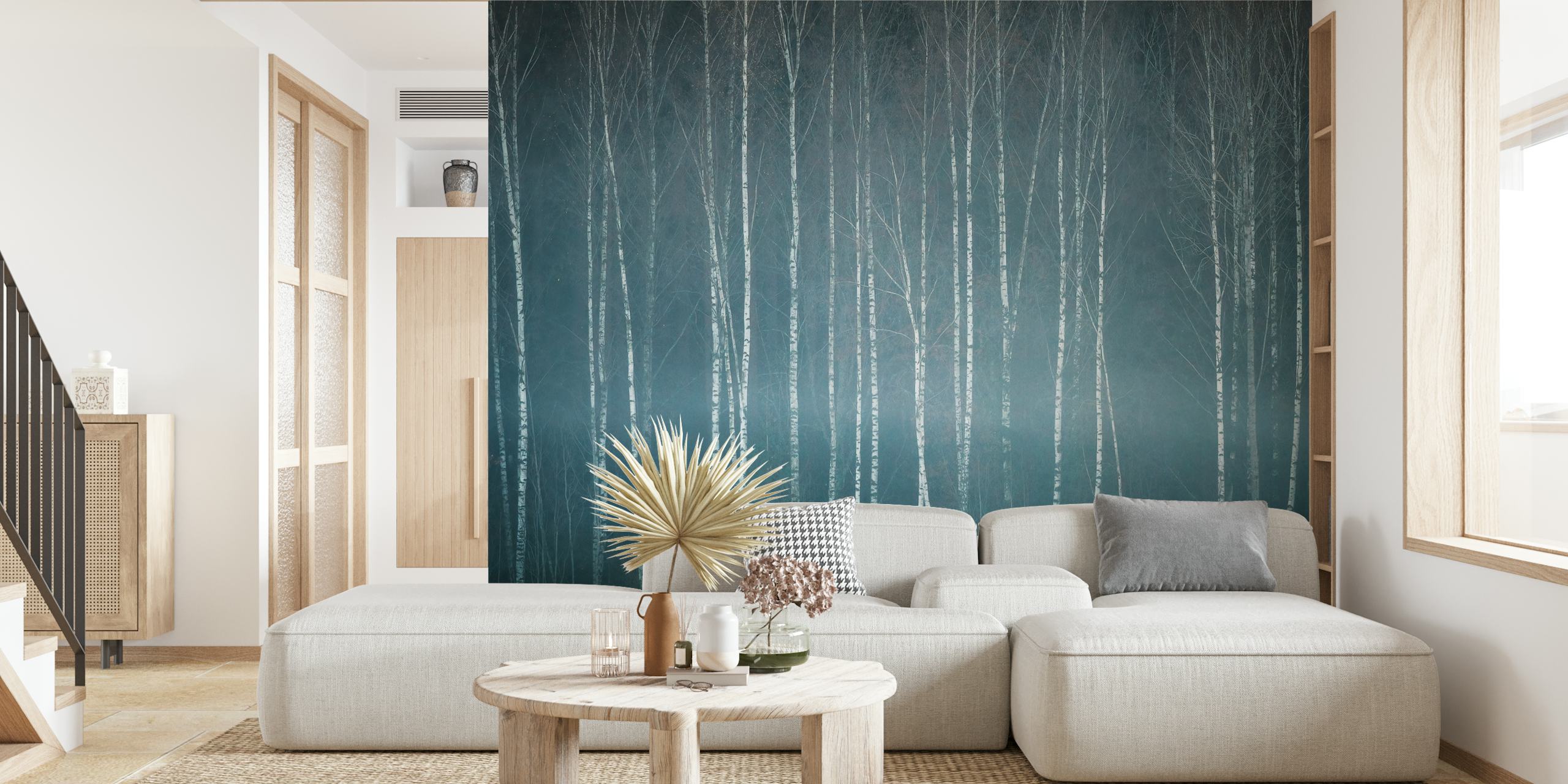November mood wallpaper in a styled room