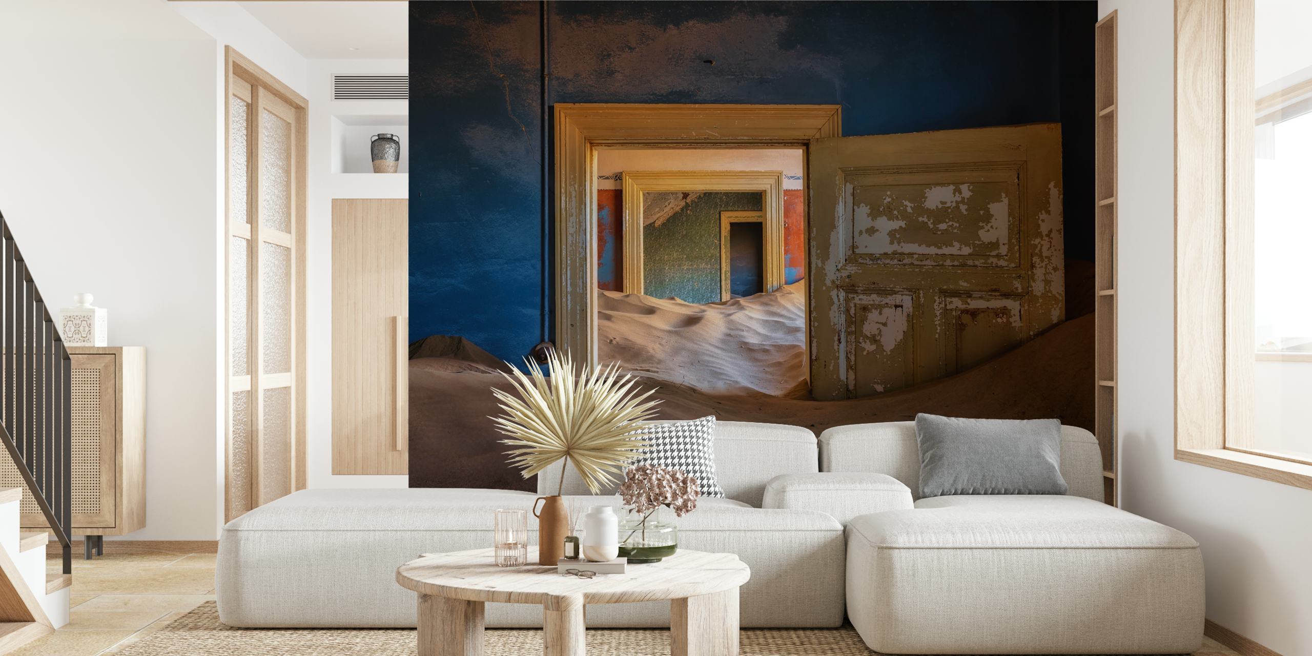Faded Glory behang in een kamersetting
