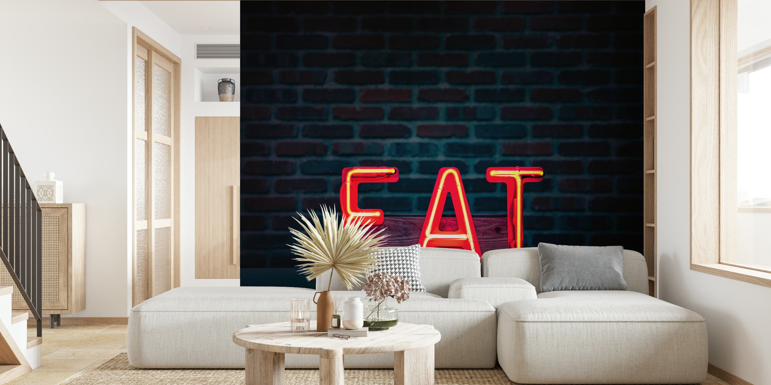 Neon Eat design på tapet