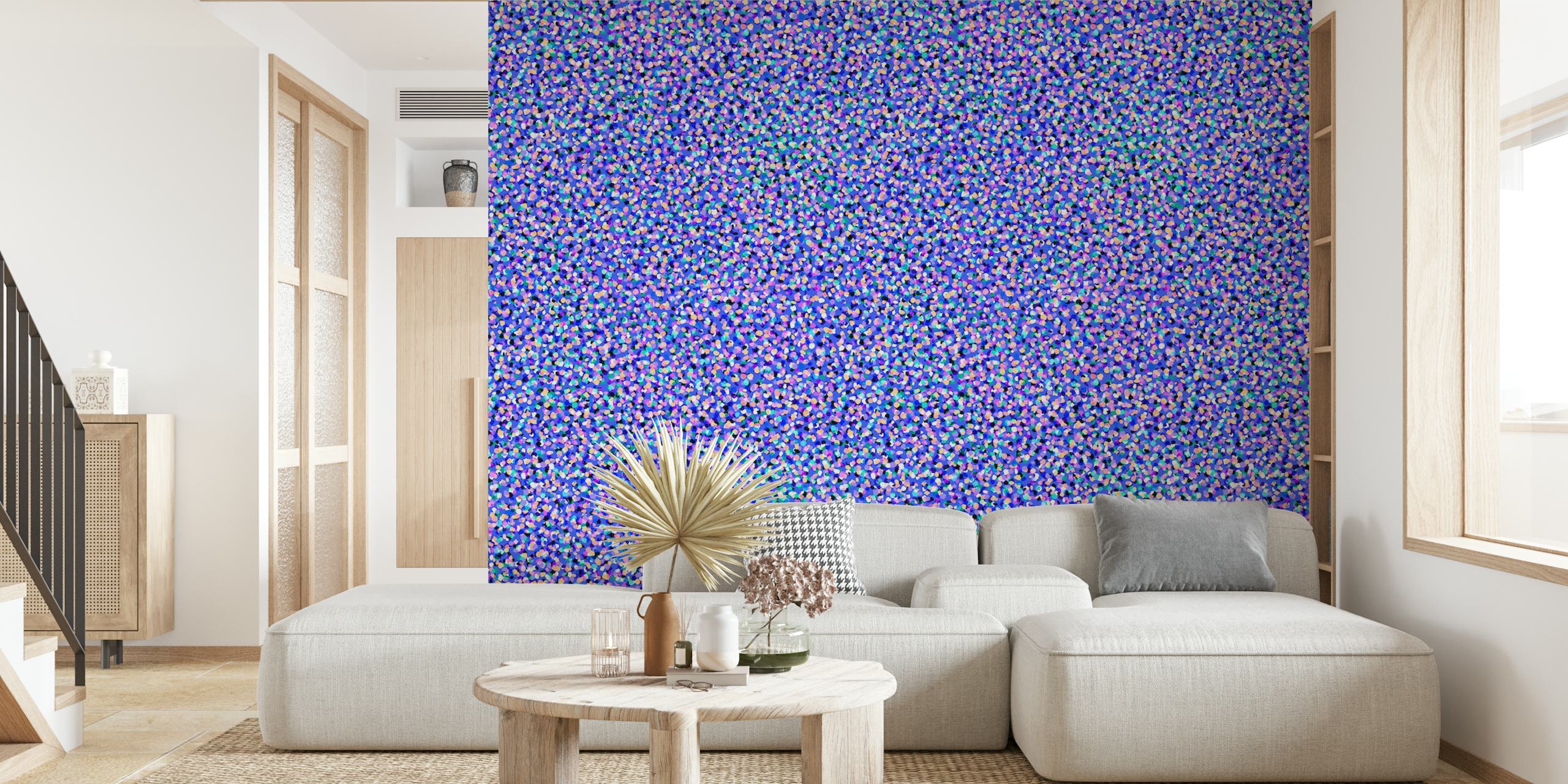 Papier peint abstrait aux tons bluebell avec effet de texture dynamique
