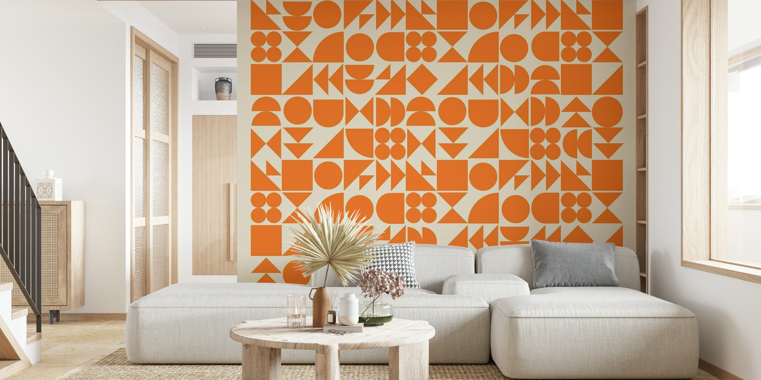Shapes in Orange behang