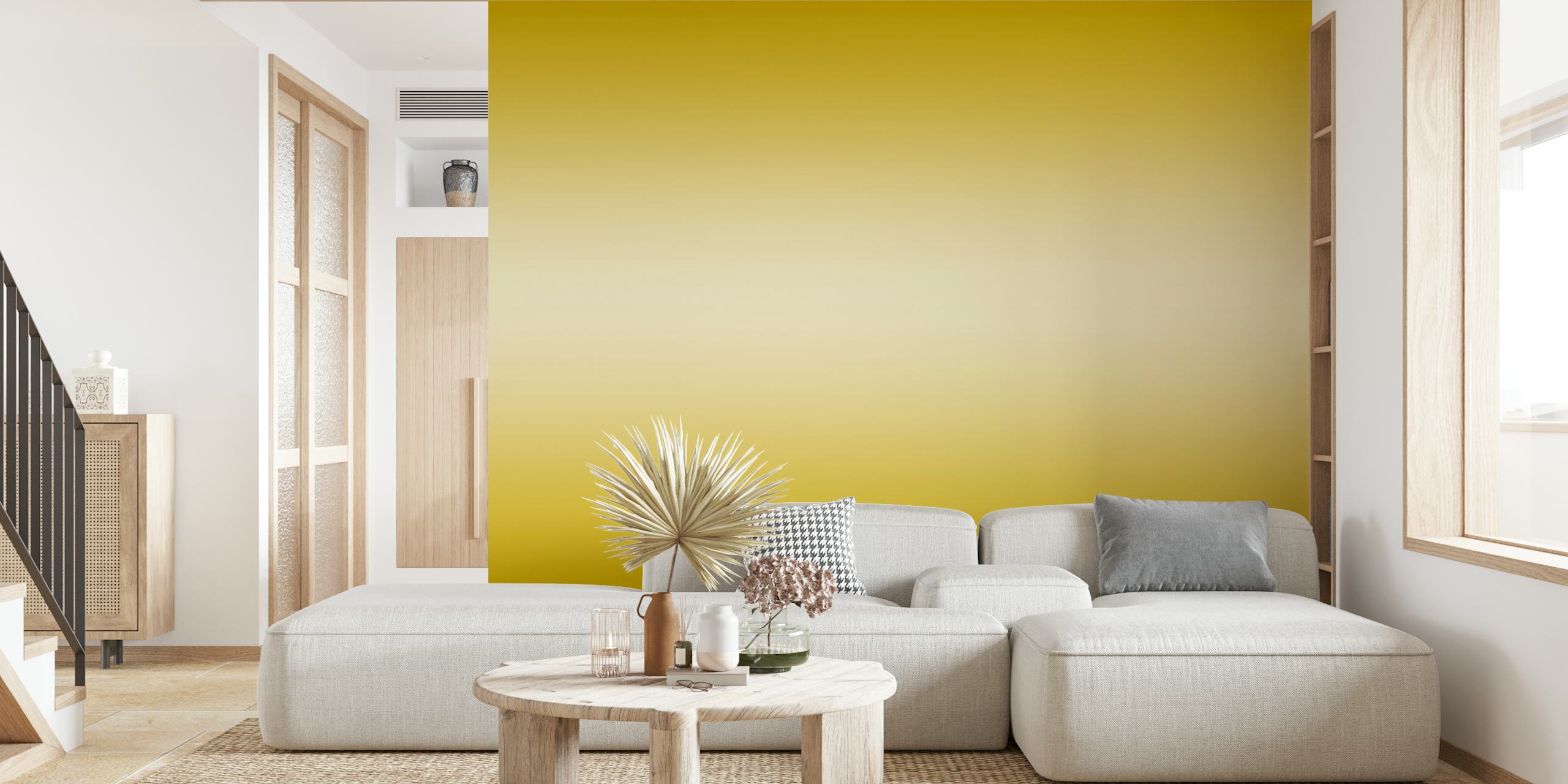 Reflected Gold Gradient wallpaper in a room