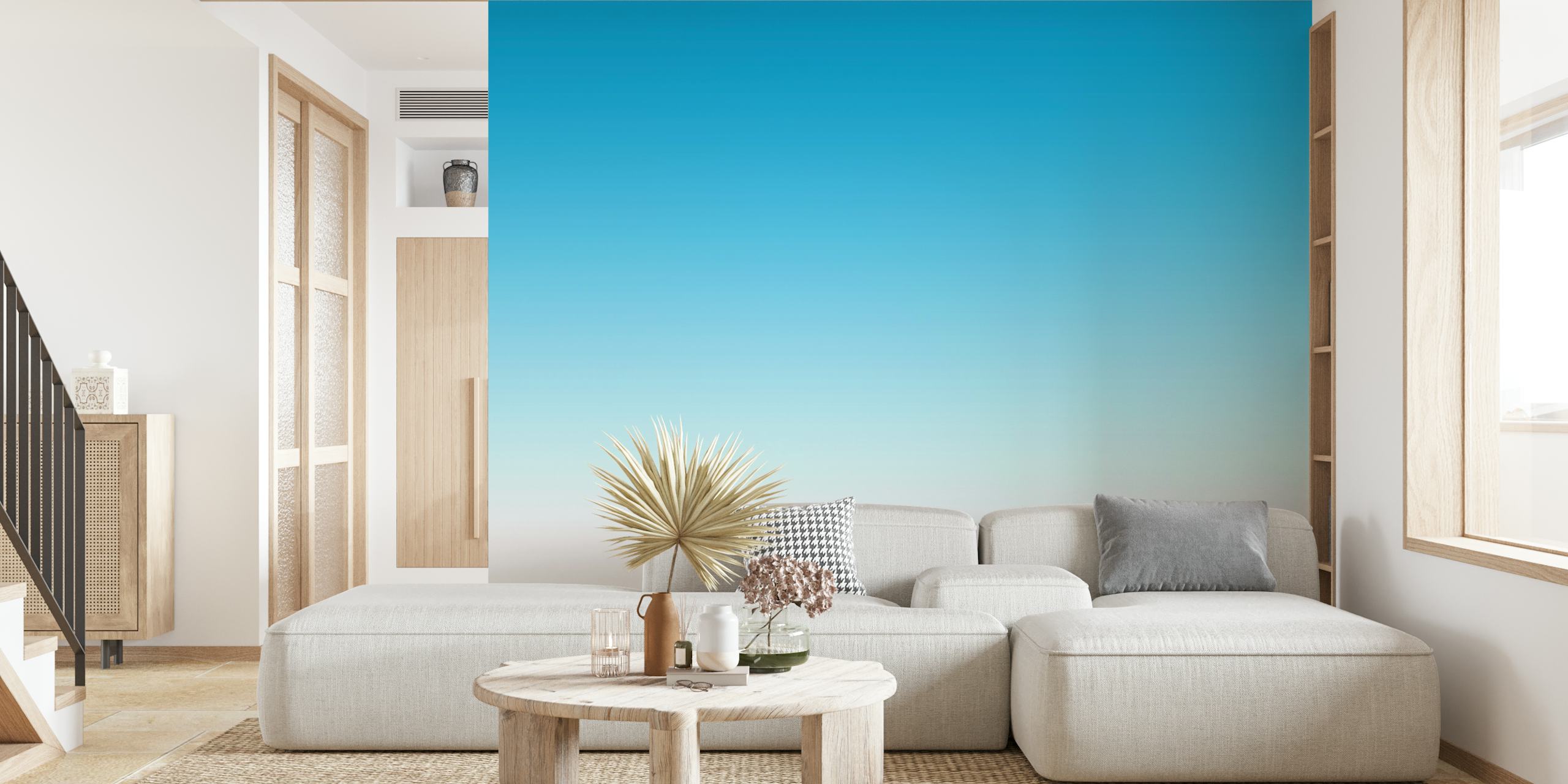 Papel de parede Vivid Cerulean Gradient em interior