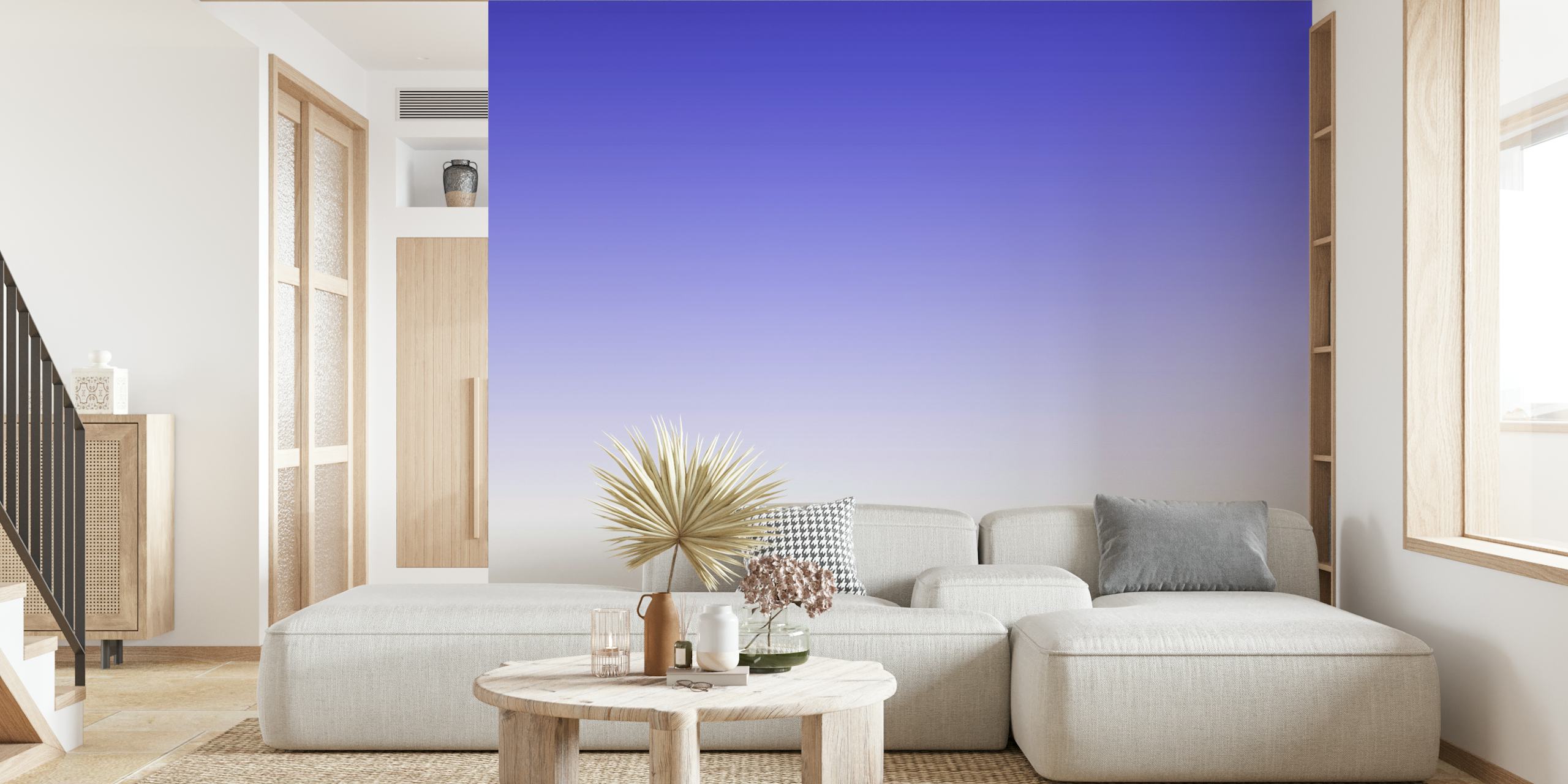 Ombre Background Blue Glow tapet i ett rum