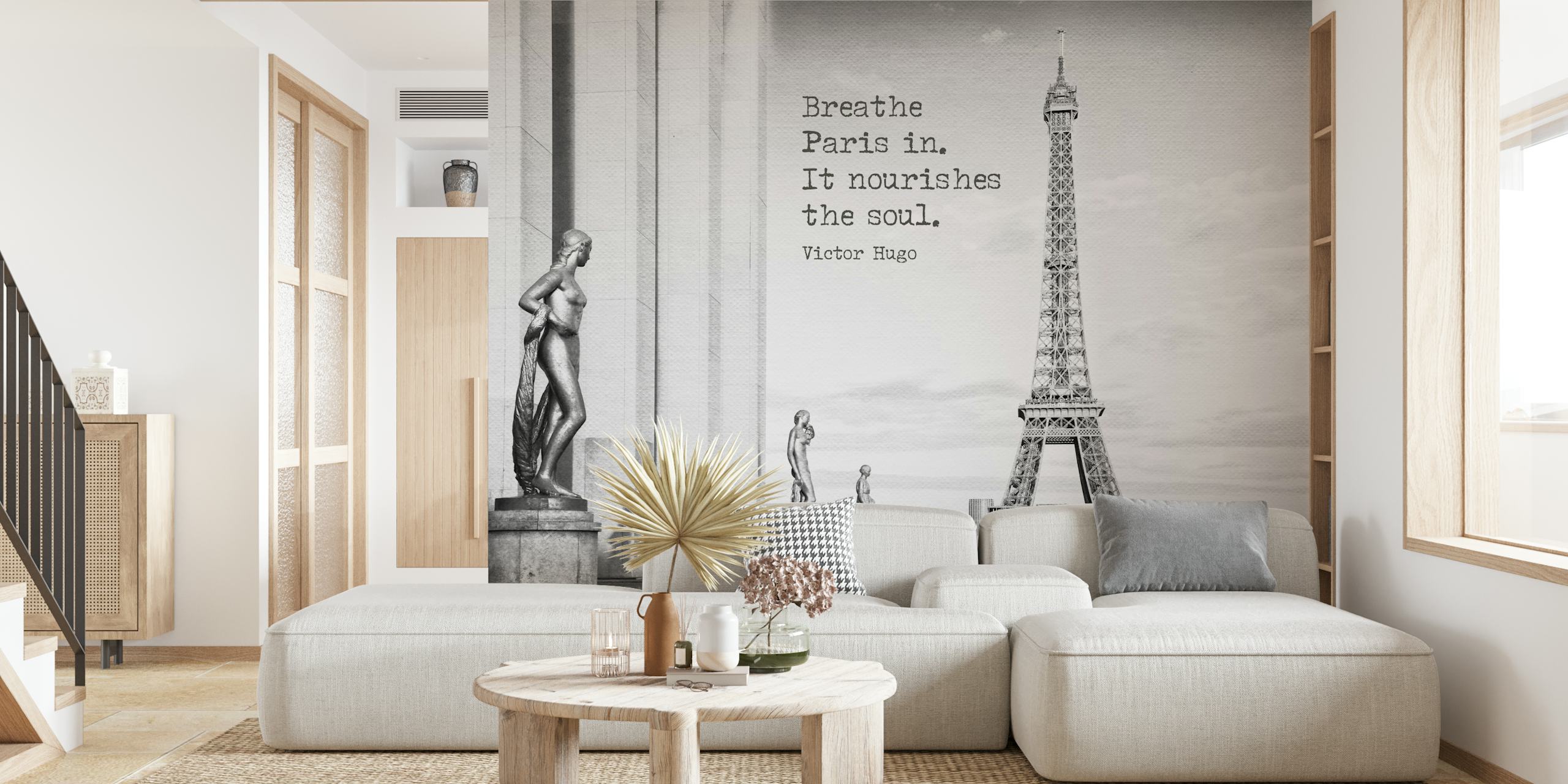 Breathe Paris in wallpaper displayed in a room