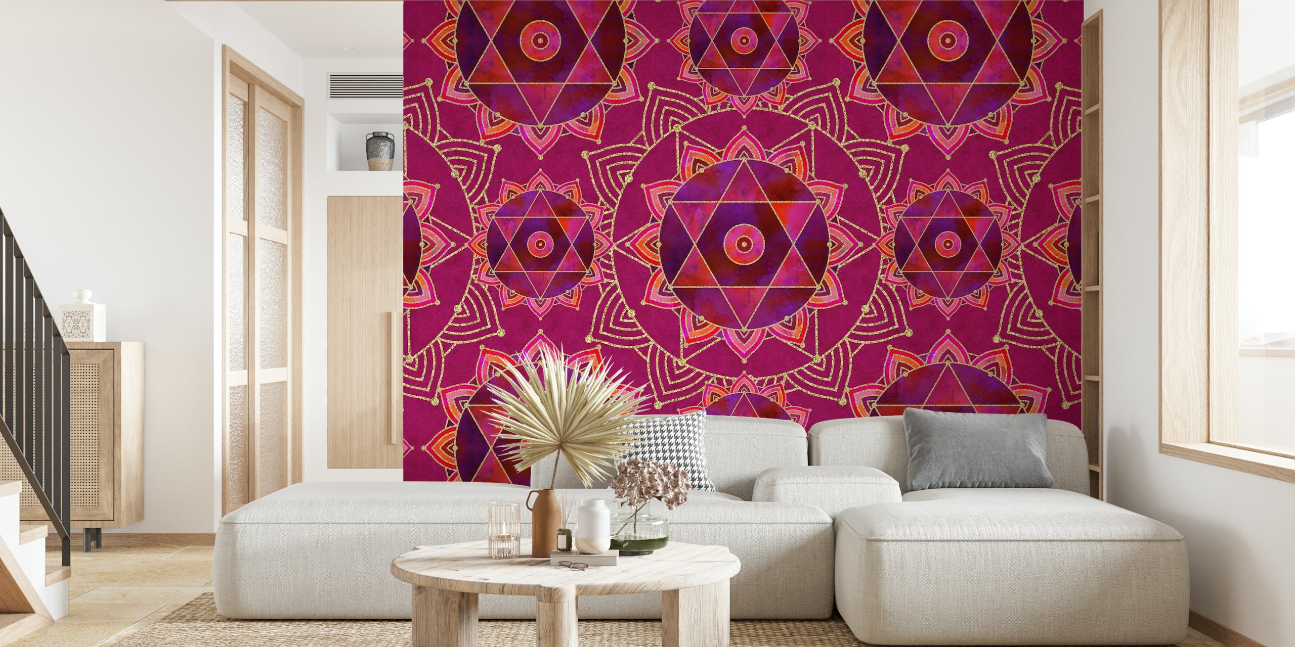 Tapeta Oriental Tapestry vystavená v pokoji