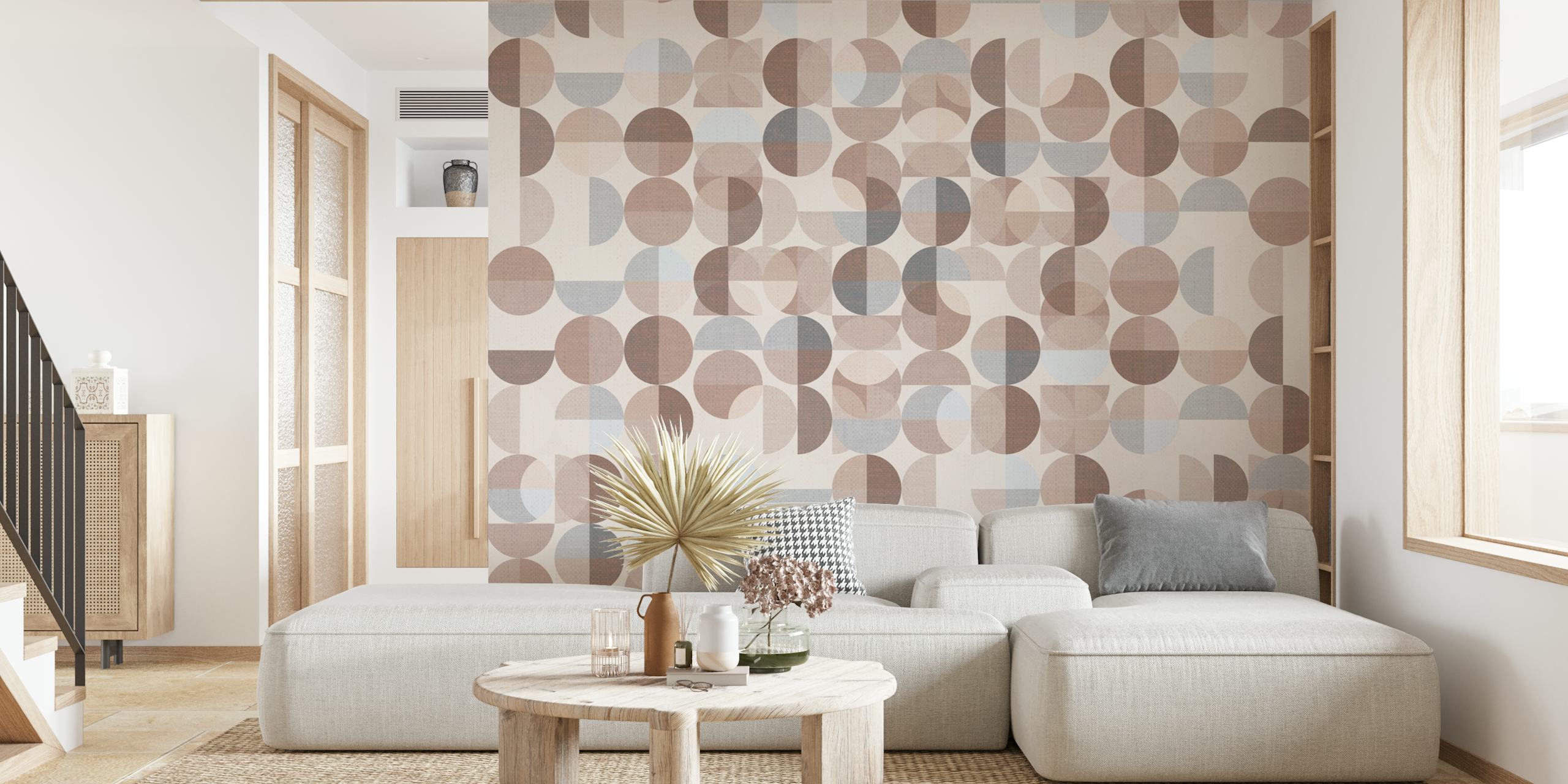 Geo Earth wallpaper pattern in a room