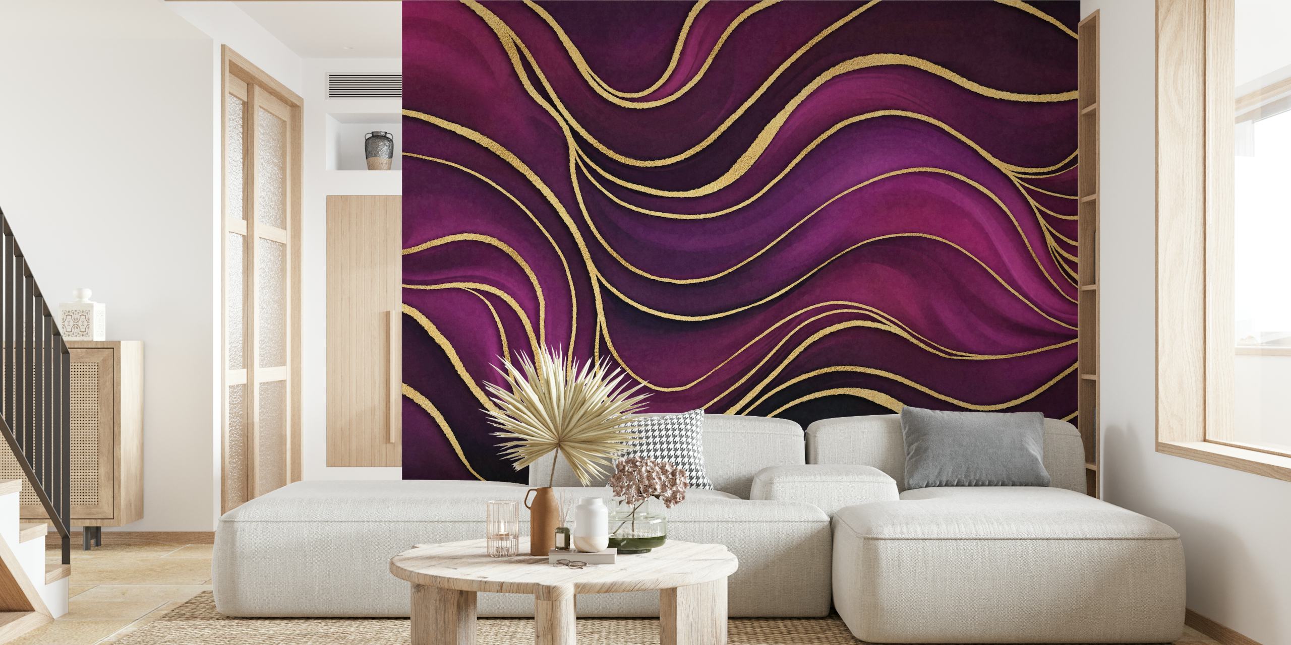 Luxury marble tapet i et stilig rom