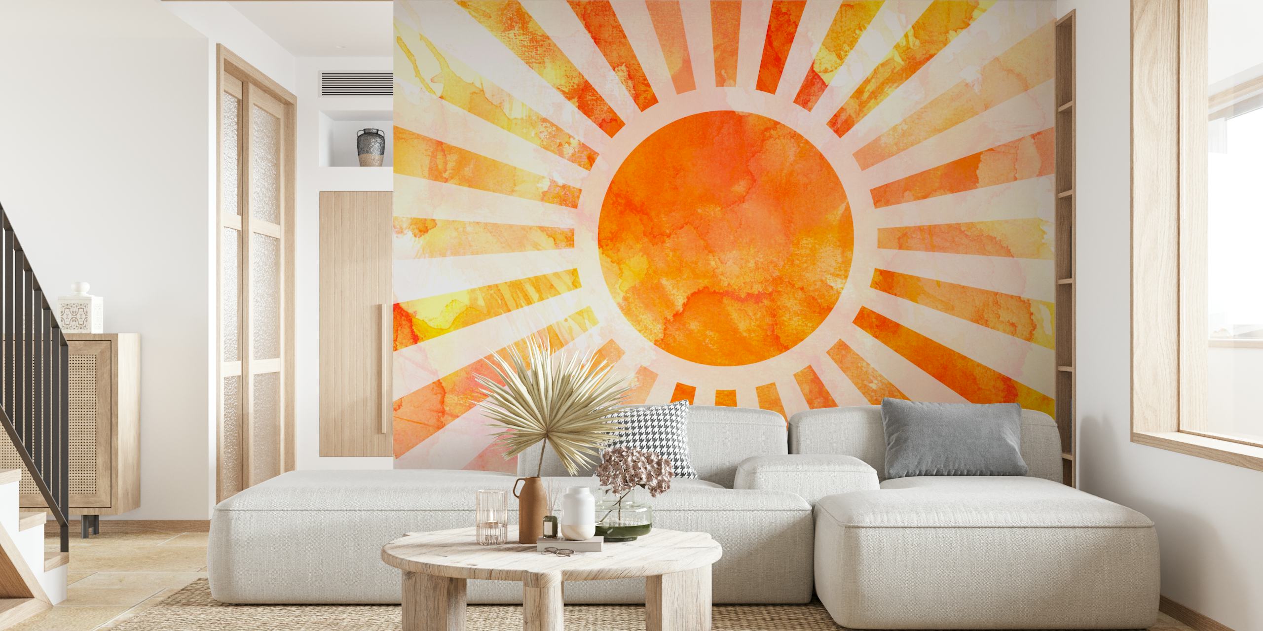 Sunrise Splash Sunbeams wallpaper in a room