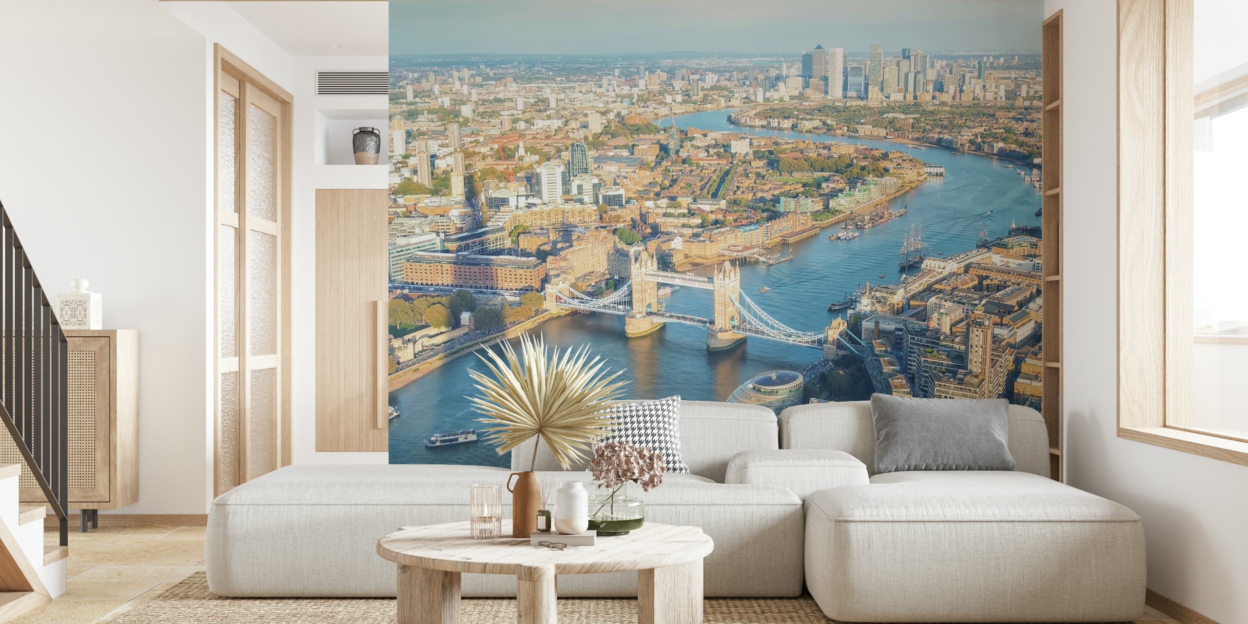 Carta da parati della skyline di London City in una stanza