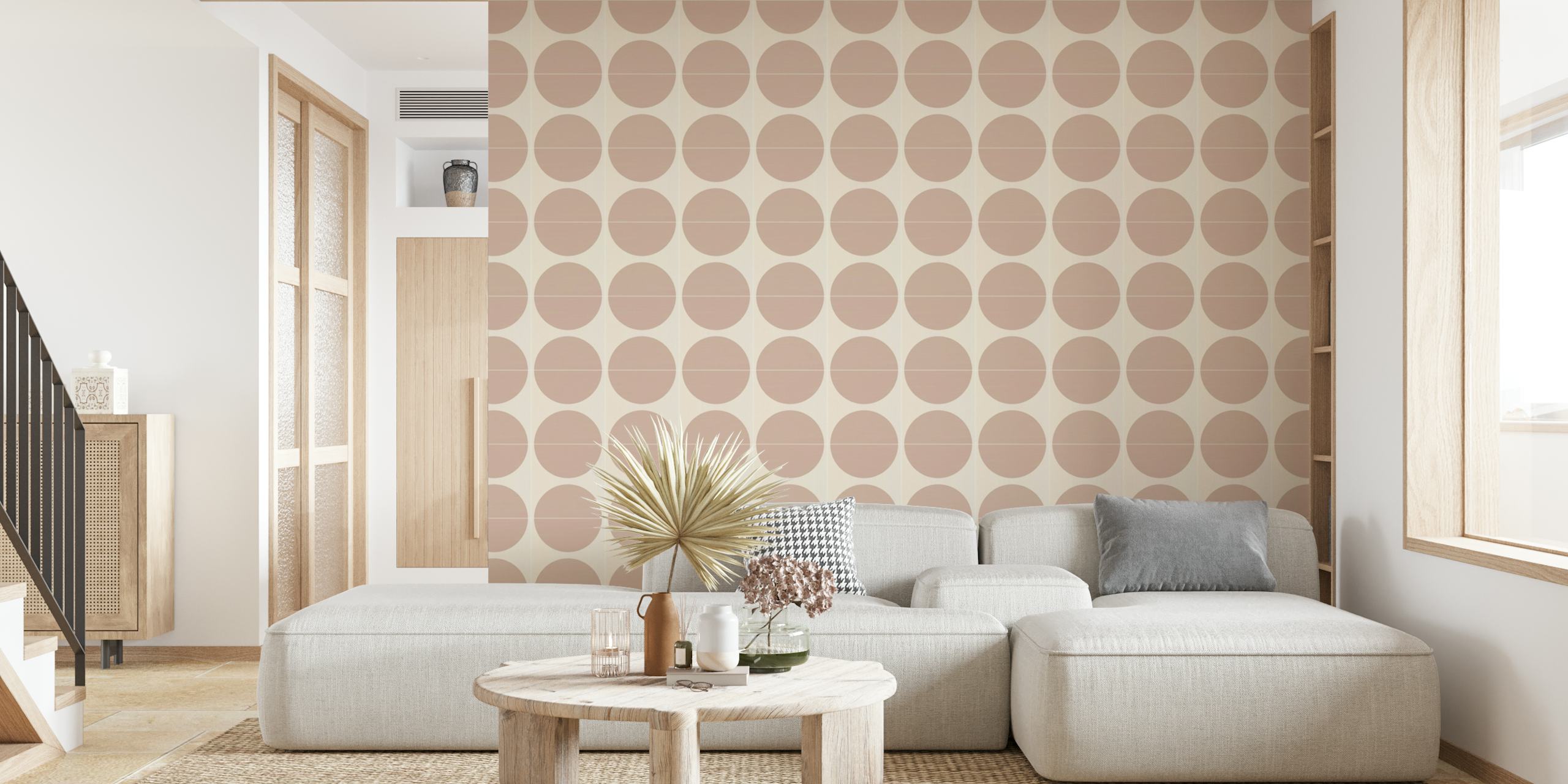 Painted Cotto Tiles Powder wallpaper displayed in a room