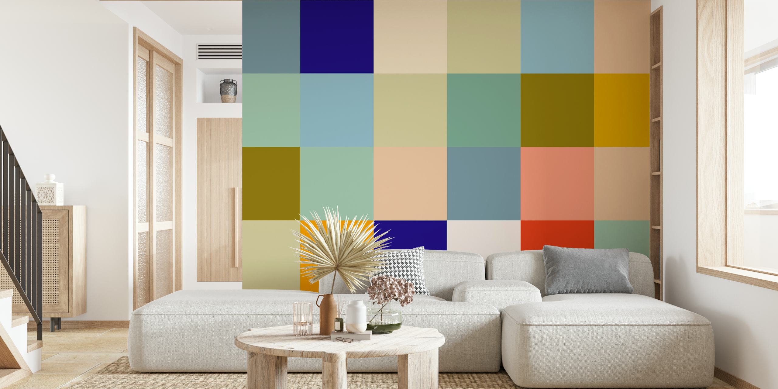 Vivid Squares tapet i et rom