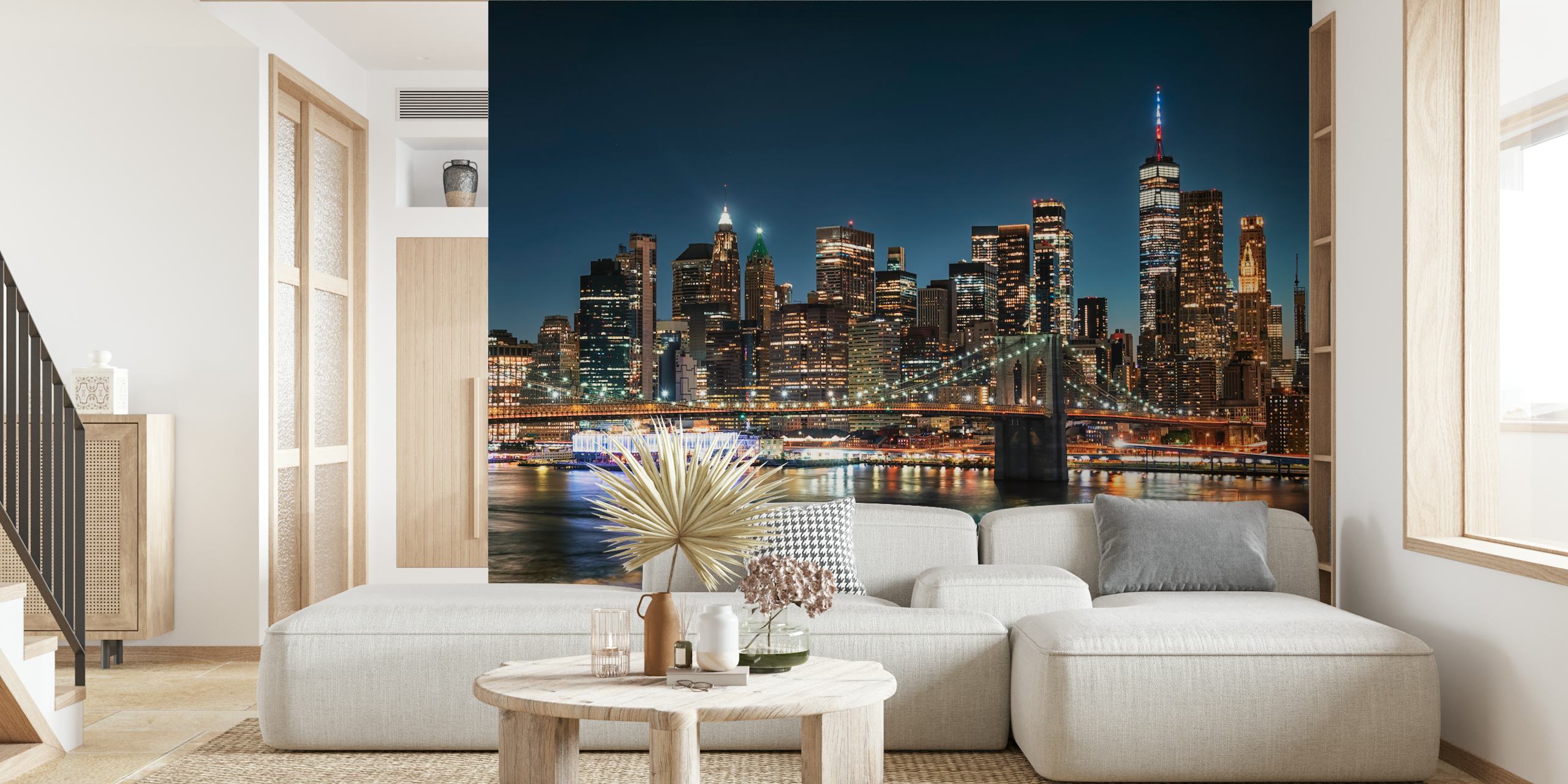 Manhattan Twilight wallpaper in a room setting