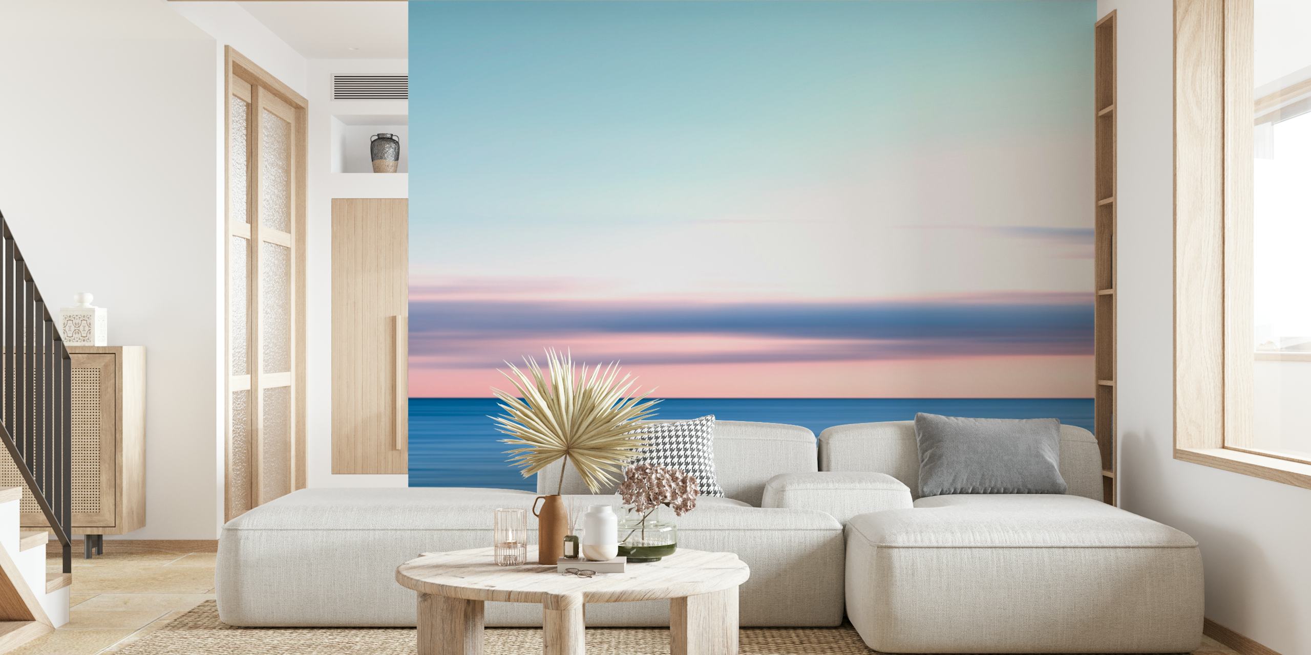 Papel de parede Sea Horizon em uma sala de estar