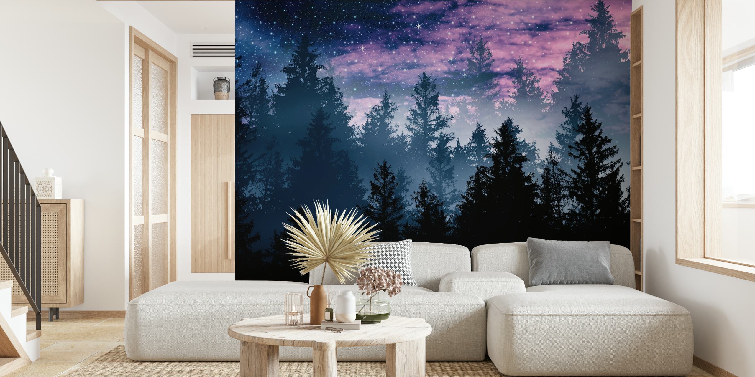 Forest Galaxy Dream wallpaper in a room
