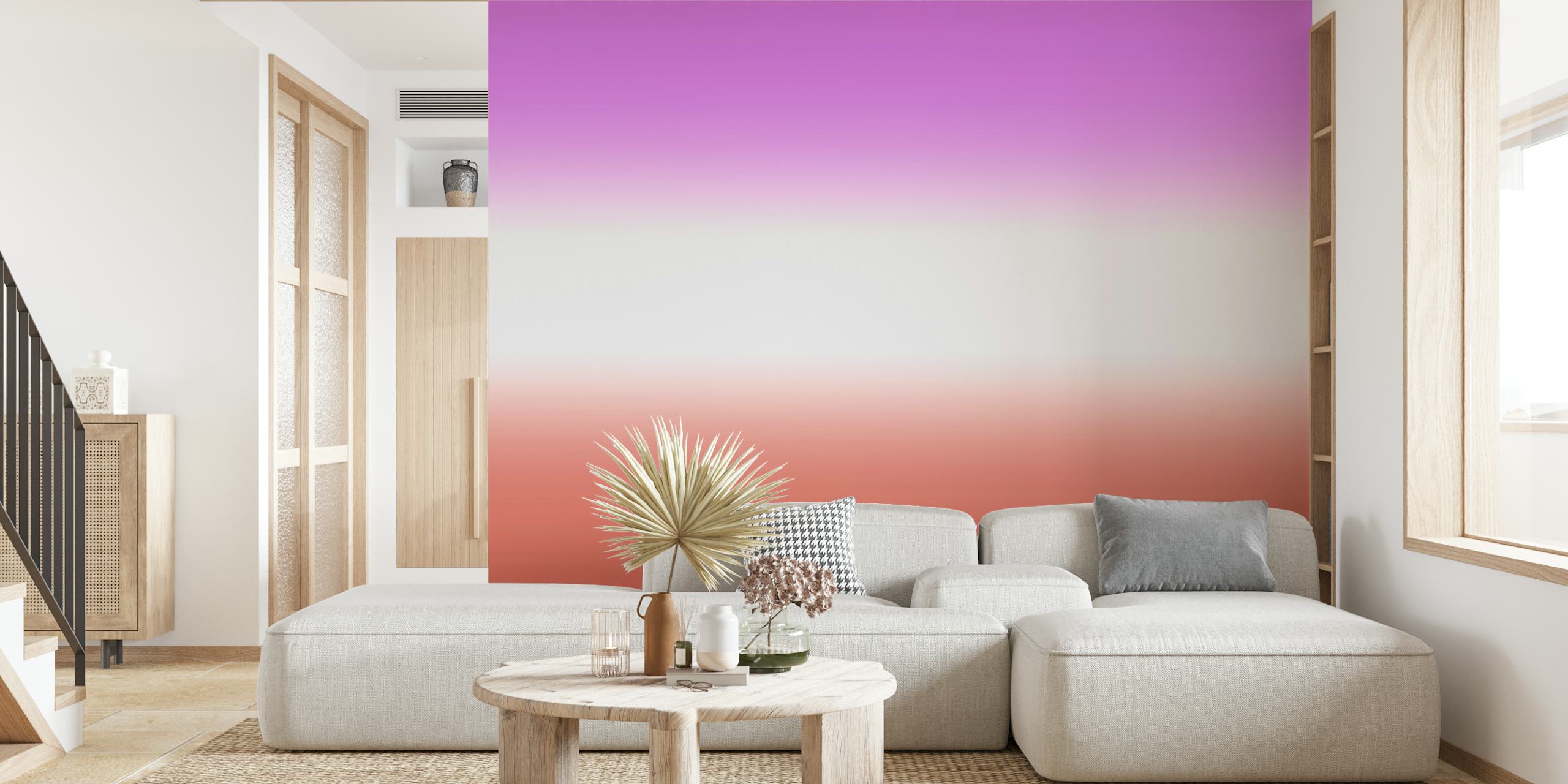 Bright Lilac to Fuzzy Wuzzy Gradient Veggmaleri