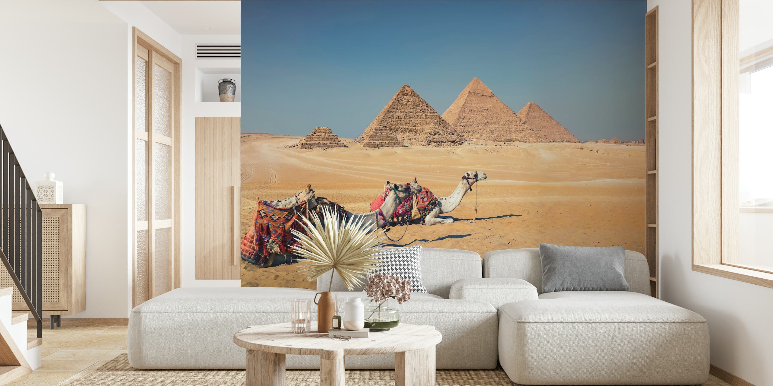 Carta da parati Giza Pyramids in una stanza