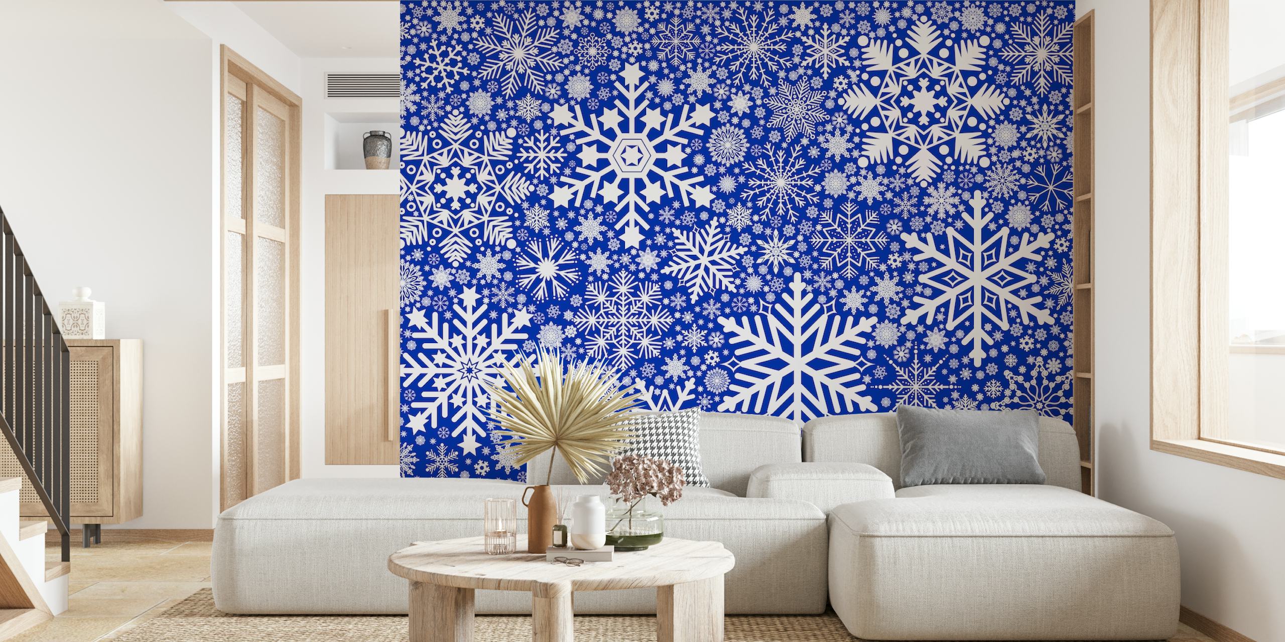 Snowflakes Background 6 mönster tapet i ett rum