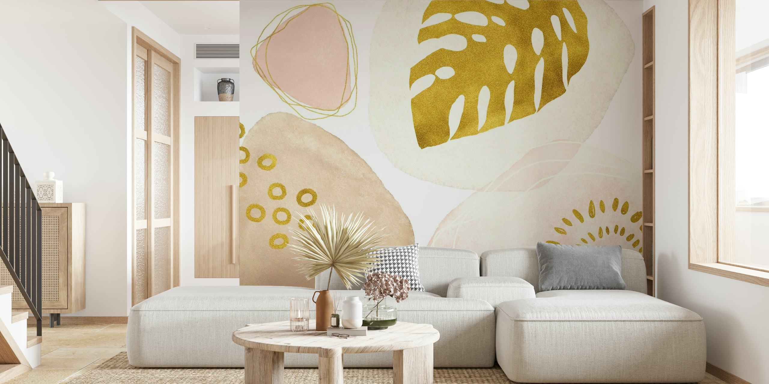 Golden Boho Tropical Vibes wallpaper
