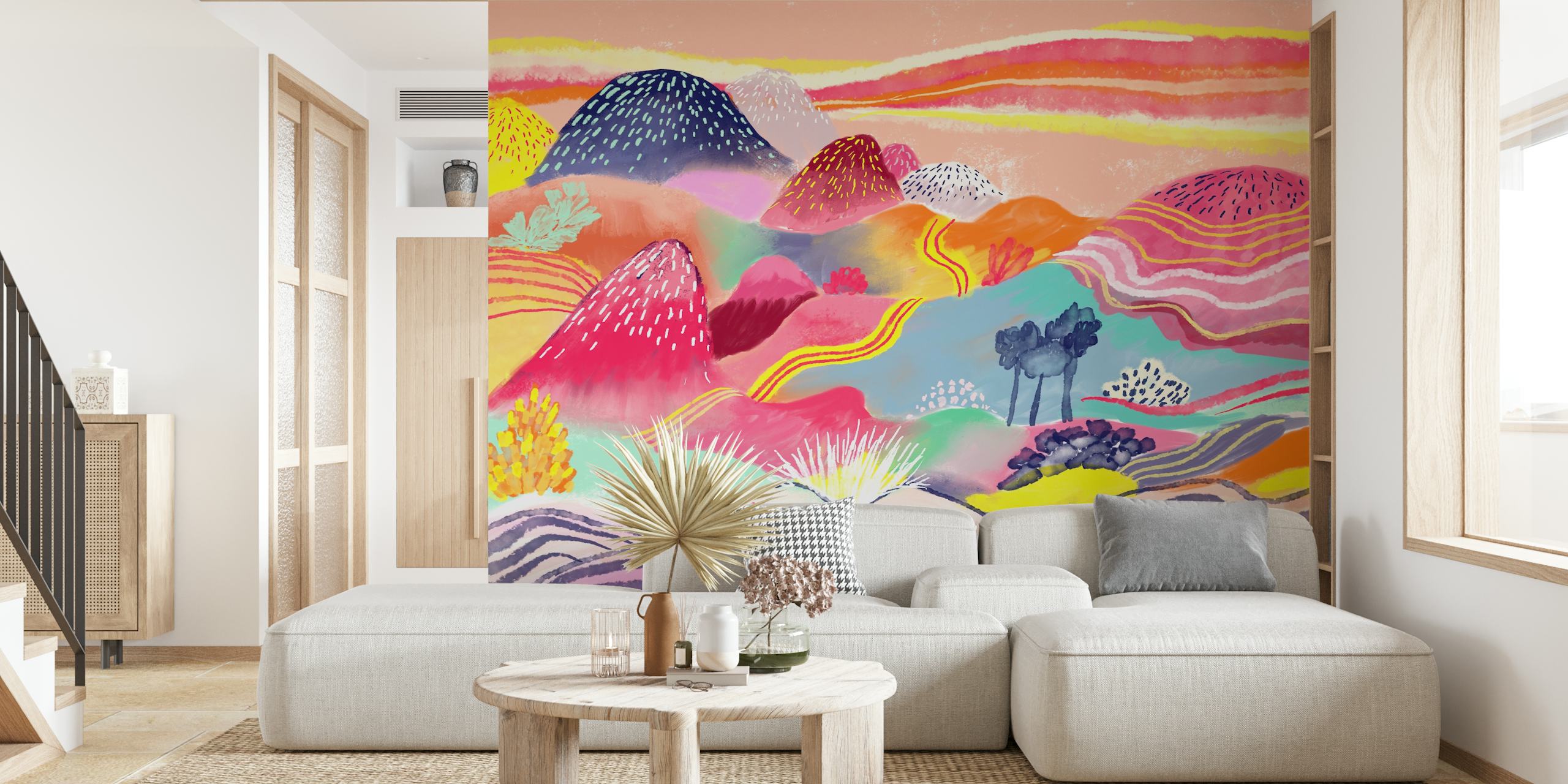 Carta da parati Candy Colored Landscape in una stanza