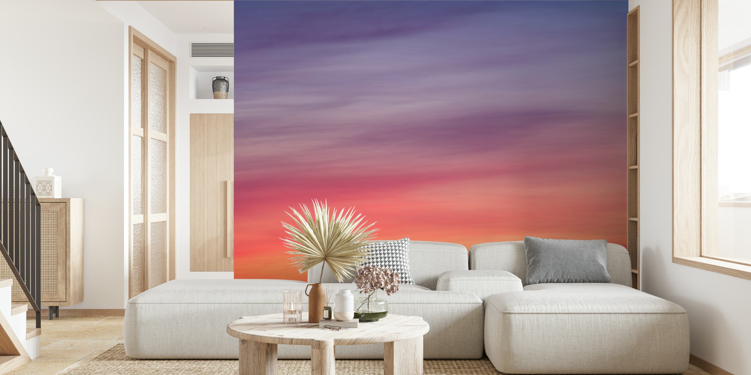 Colorful gradient sky wallpaper with shades of purple, pink, and orange.