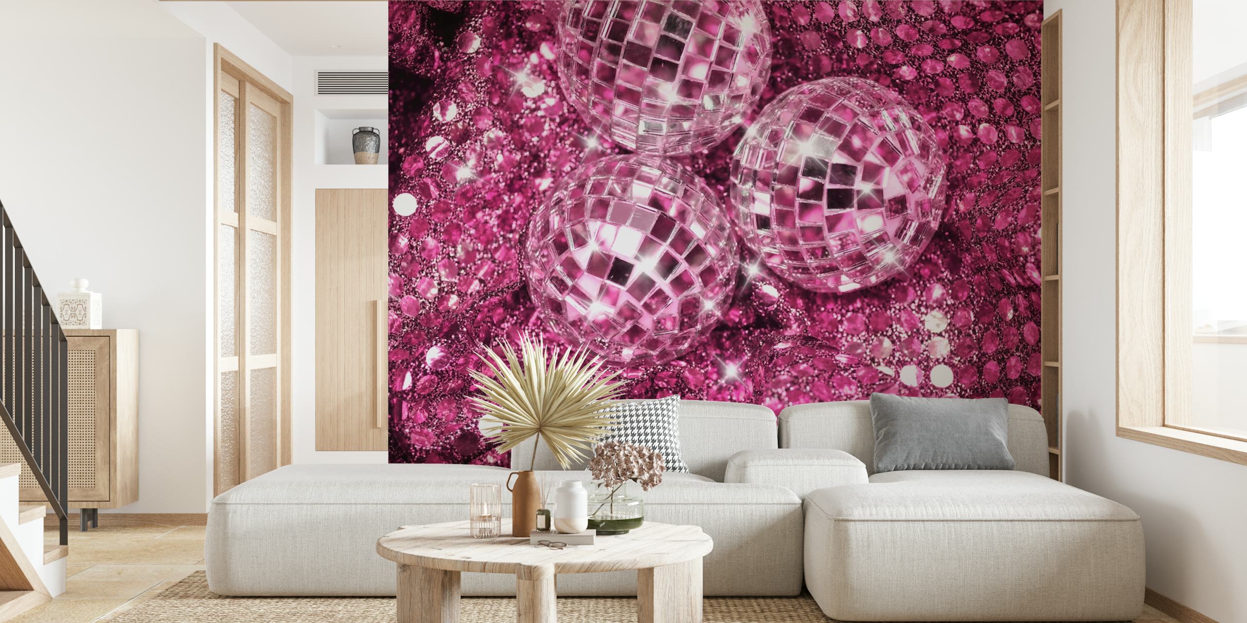 Disco balls Tapete in einem stilvollen Raum