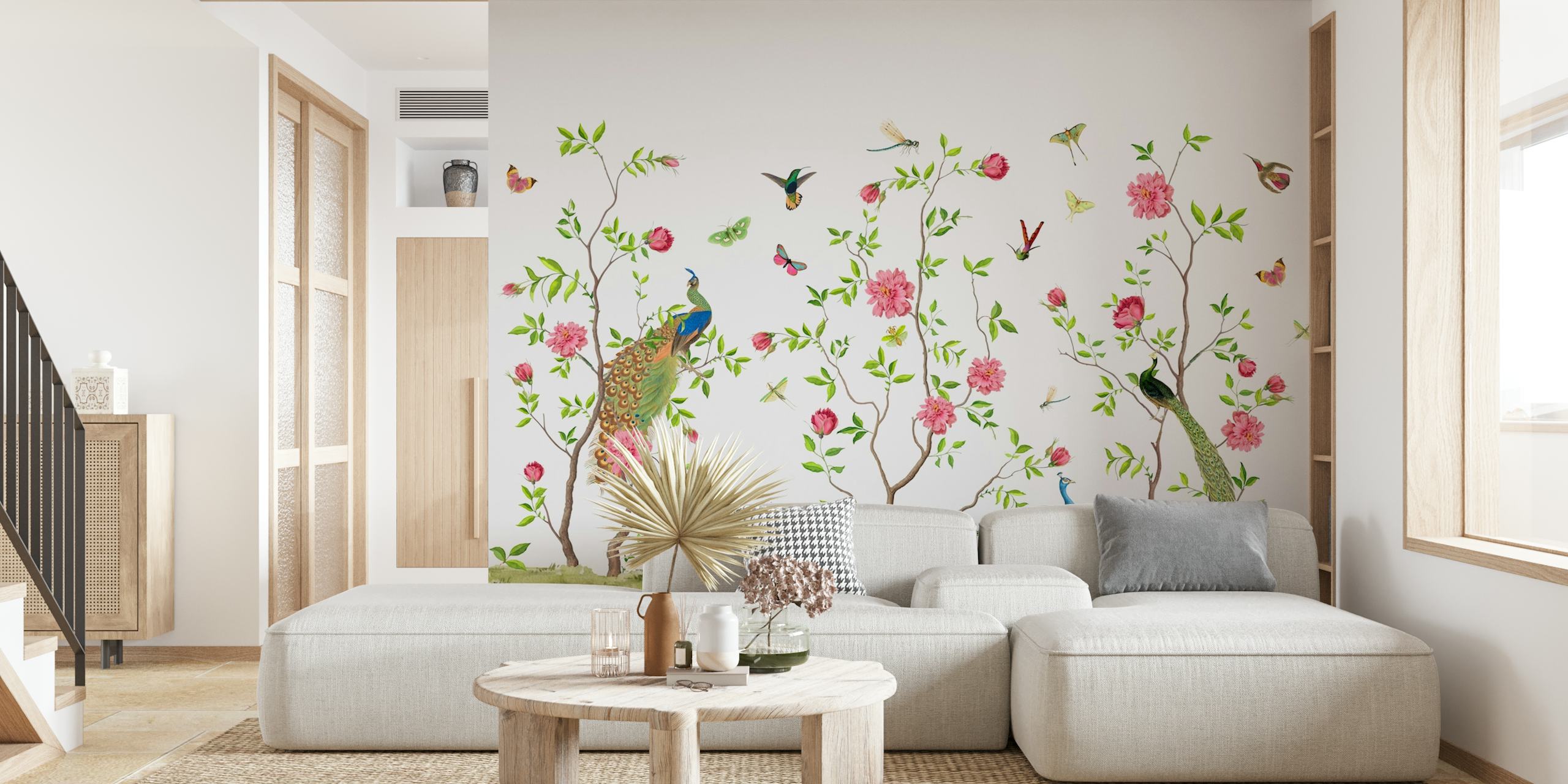 Vintage Chinoiserie Garden wallpaper design