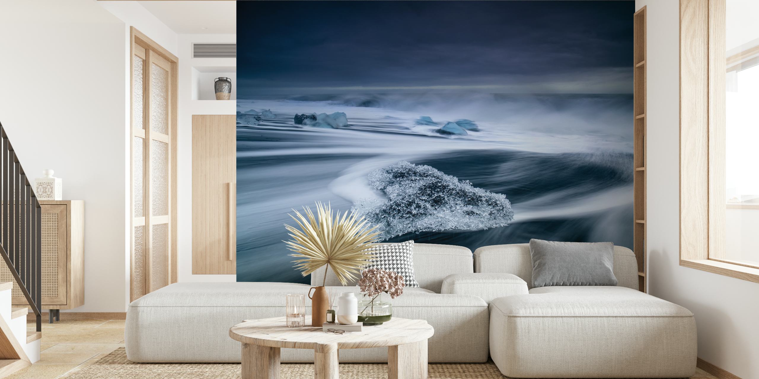 Crystal ice tapet vist i et rum