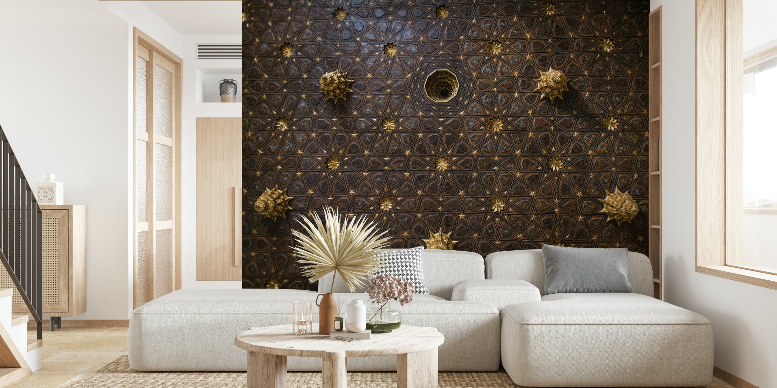 Golden Mudejar Ceiling Seville τοιχογραφία με περίτεχνα μοτίβα