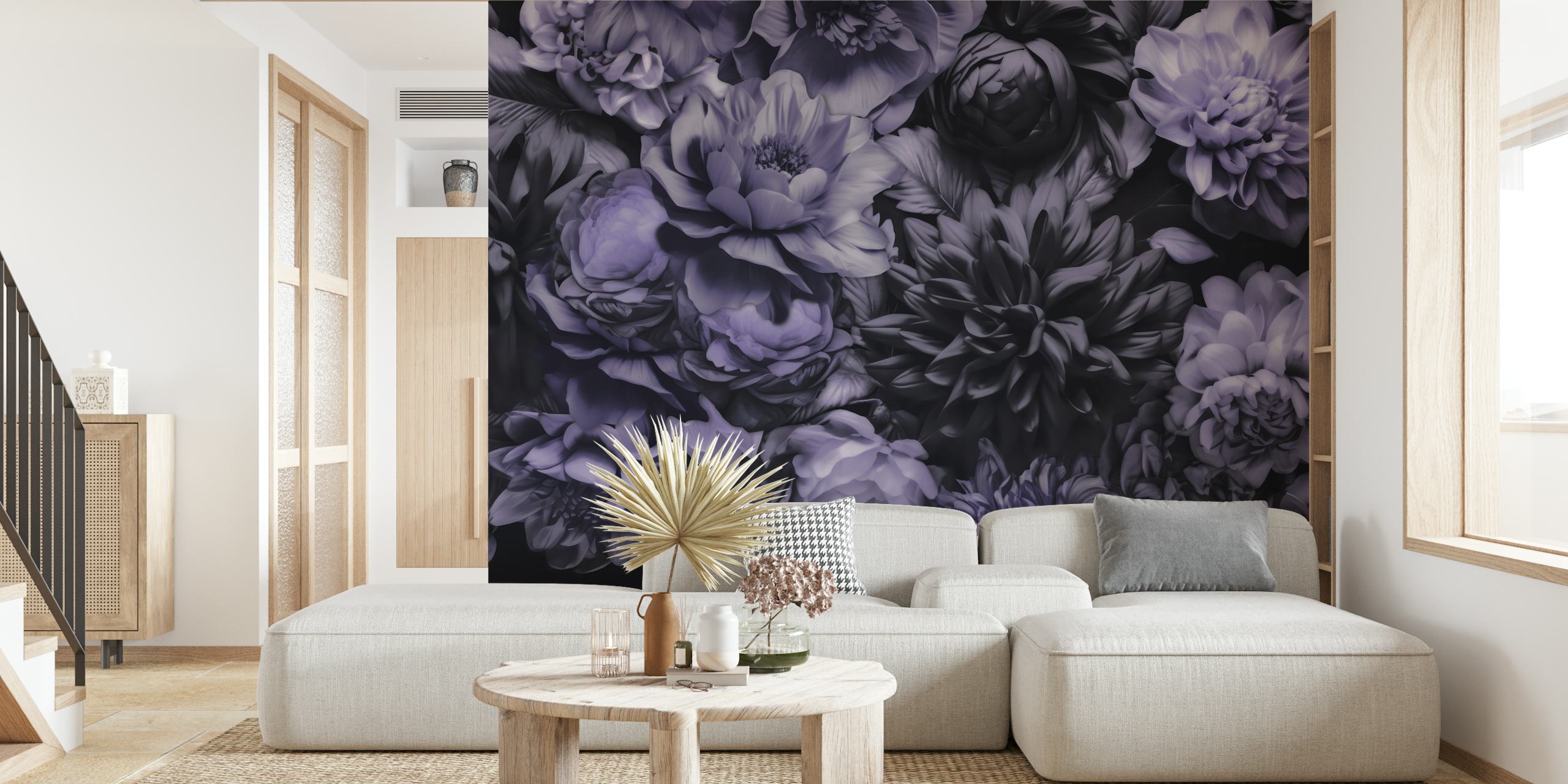 Moody purple floral design