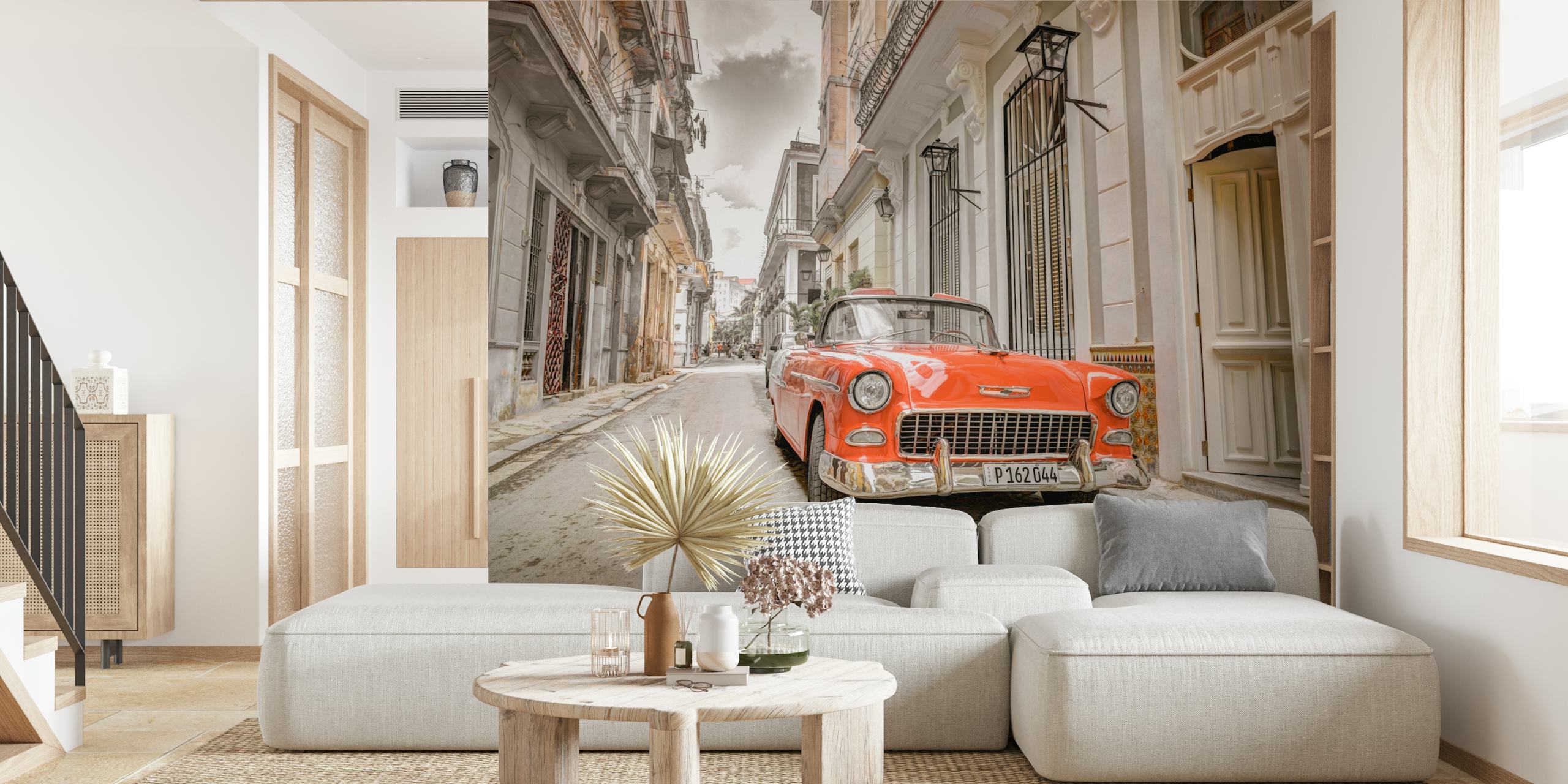 Papel pintado Classic Charm en una habitación elegante