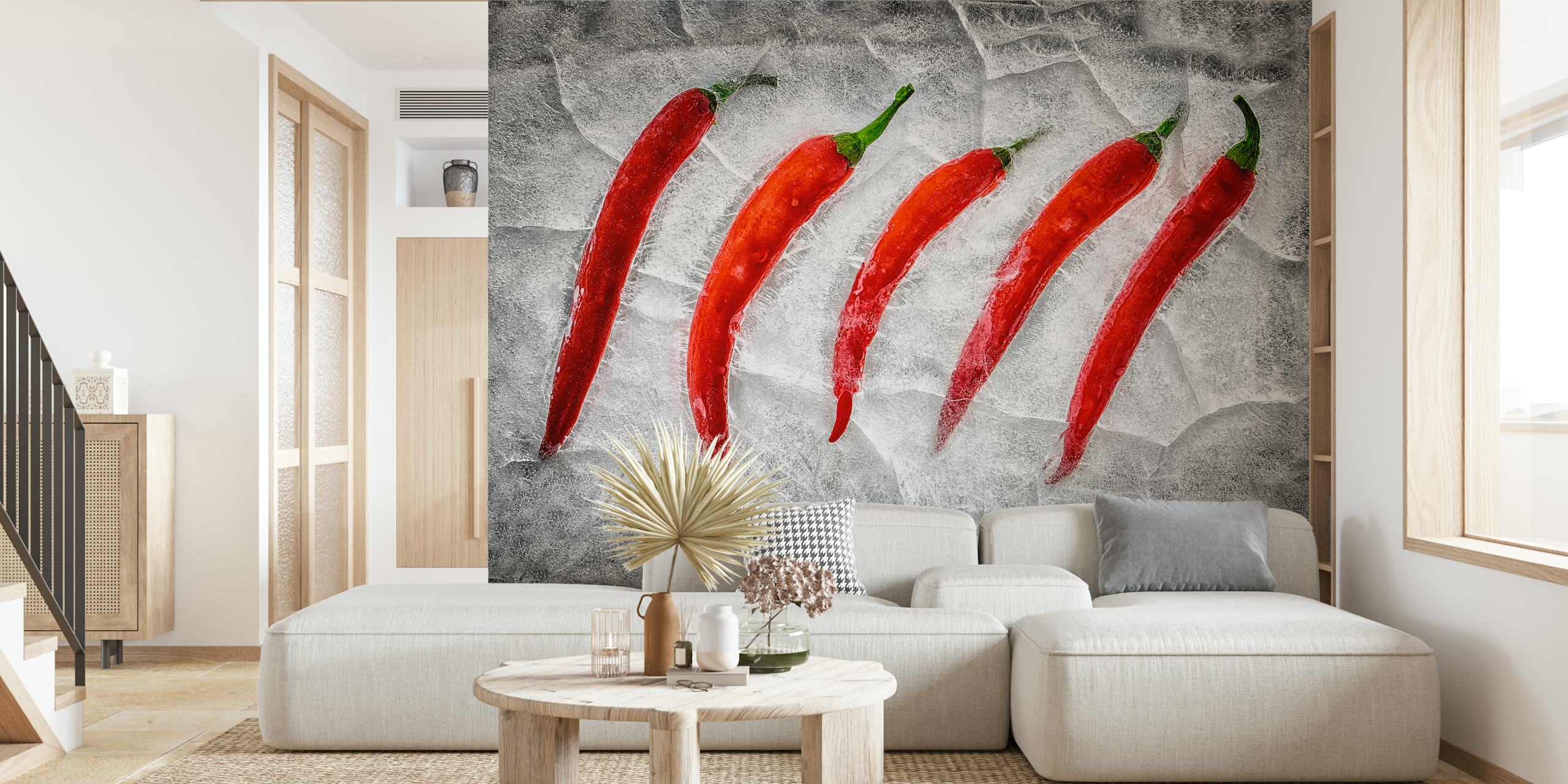 Frozen fire tapet vist i et rum