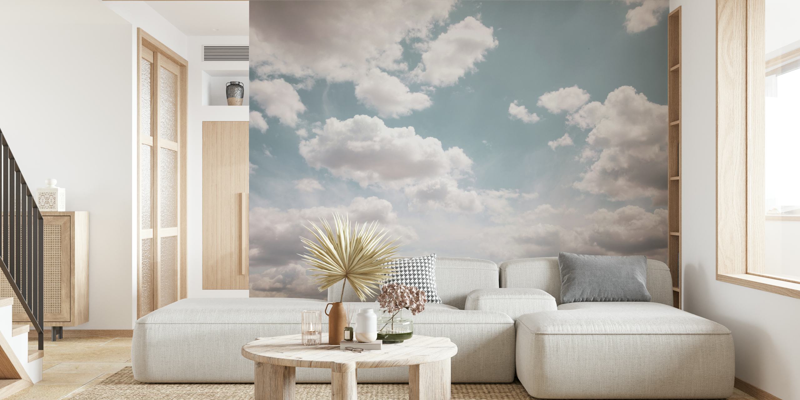 Tapeta Dreamy Clouds u udobnoj sobi