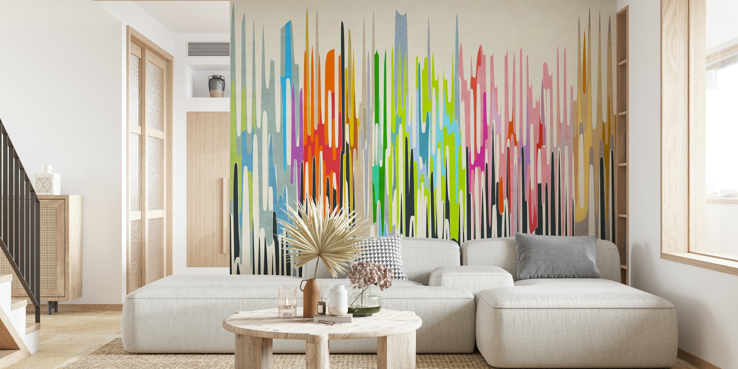 Colorful Waves tapet i et rom