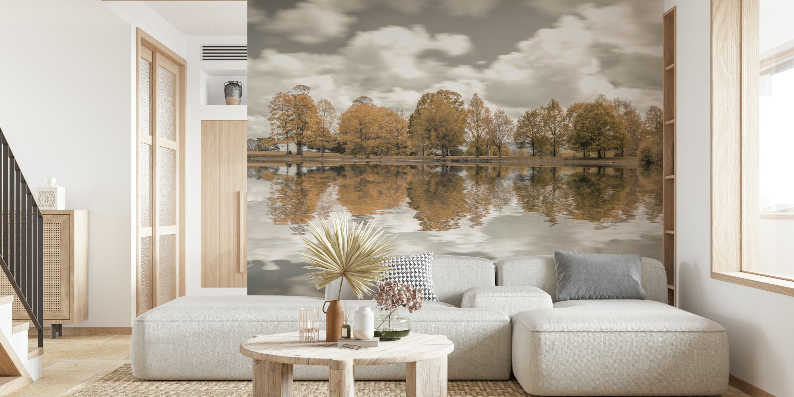 Lakeside Trees tapeta u sobi