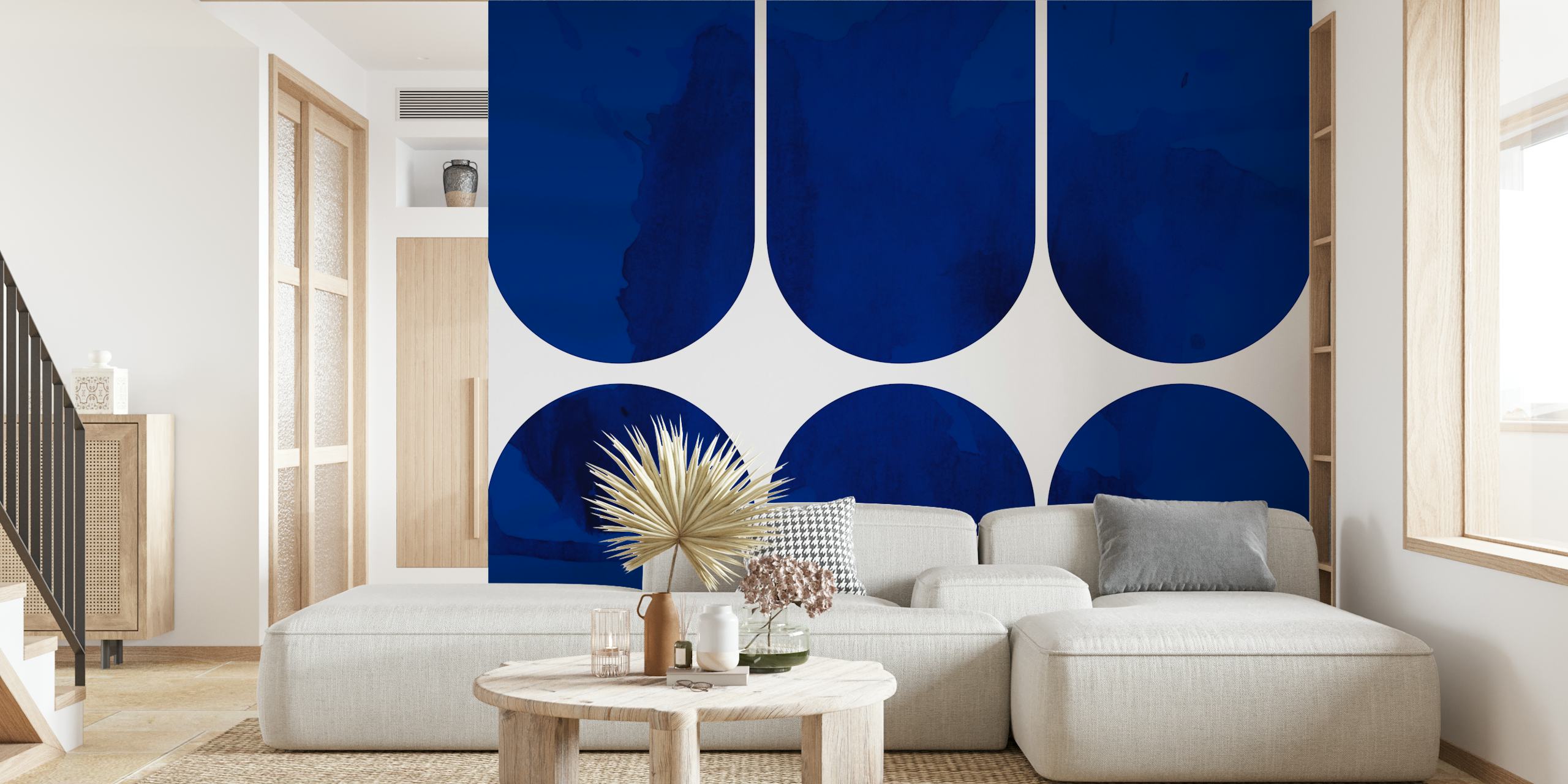 Tapeta Minimal Mid-Century Arches u sobi