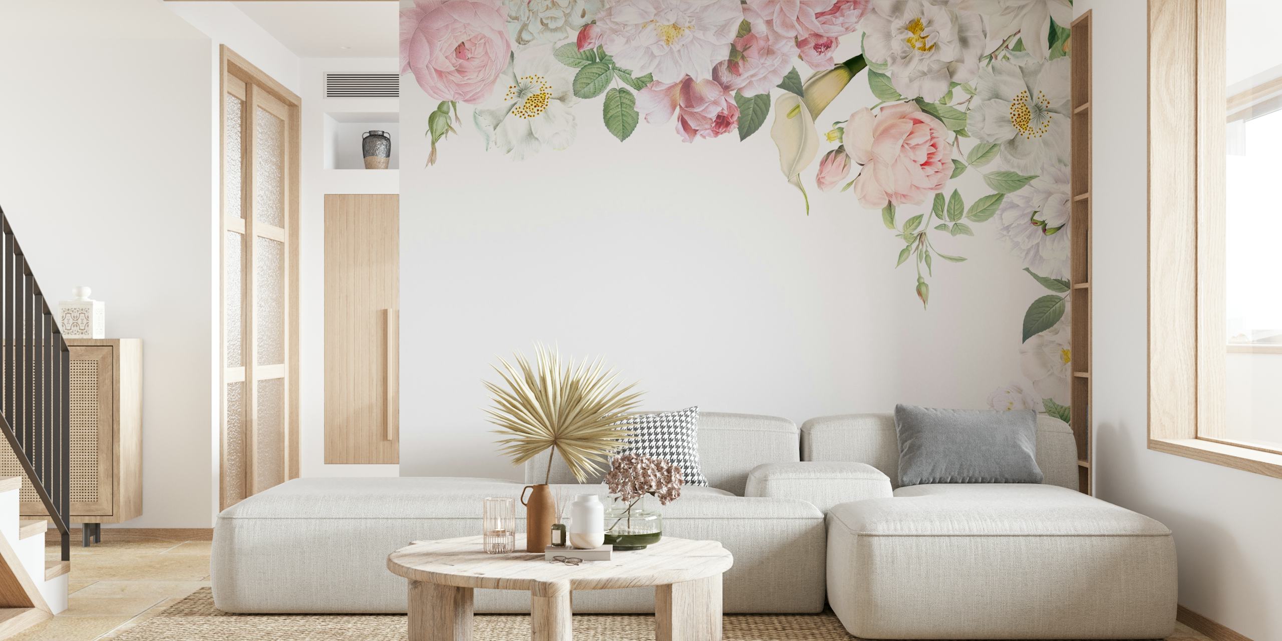 Antique Lush Opulent Roses pozadina u sobi