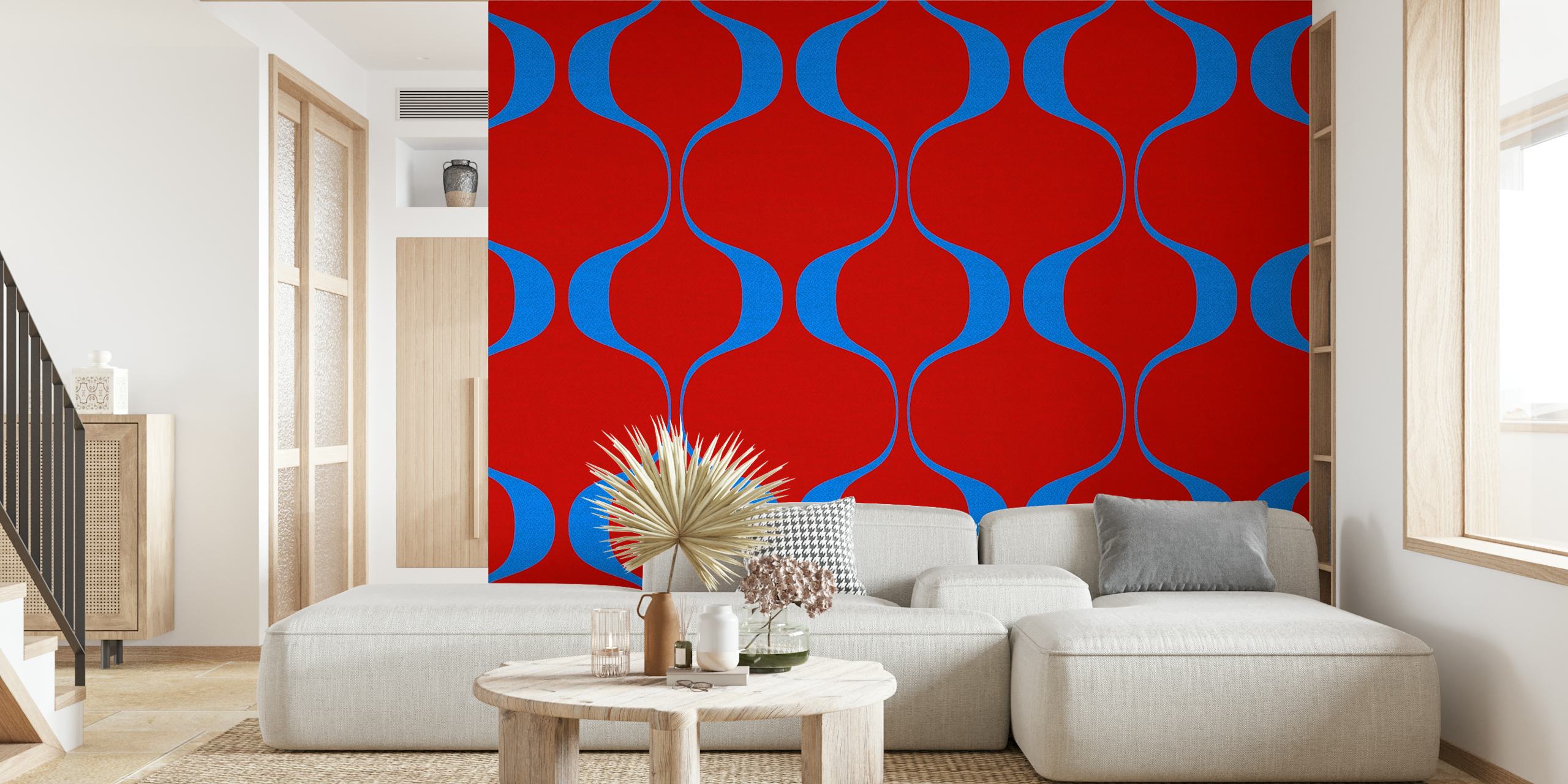 Vivid 70s Retro tapet i et rum