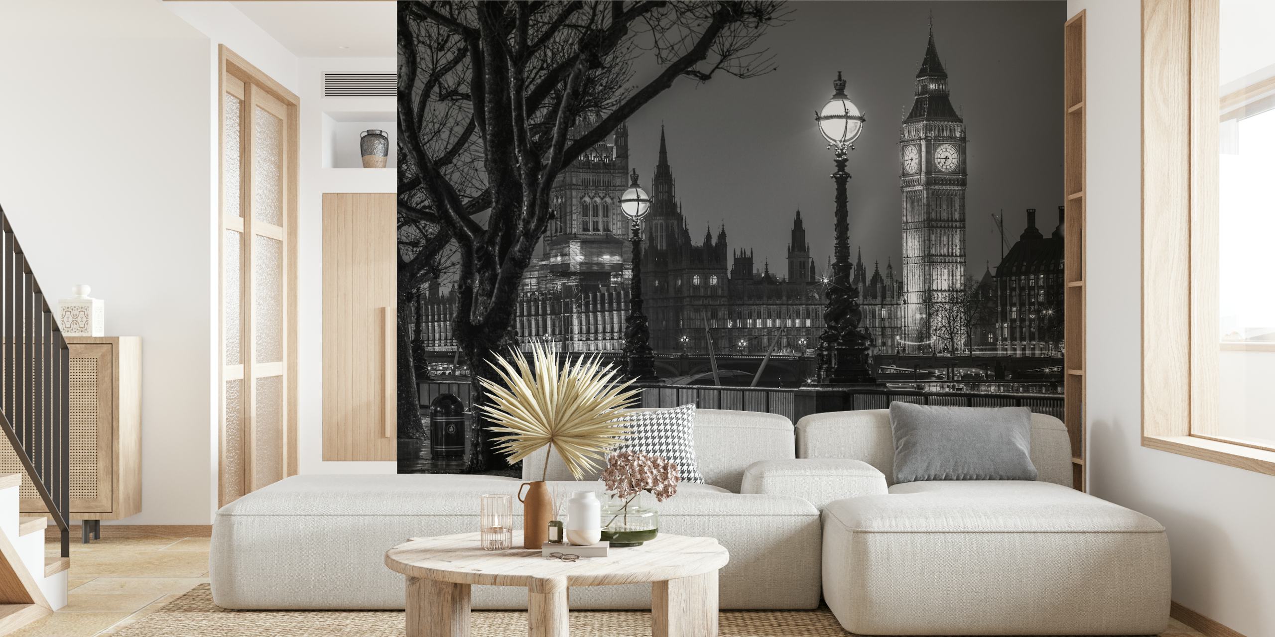 Papel de parede Nightfall Over London em um quarto